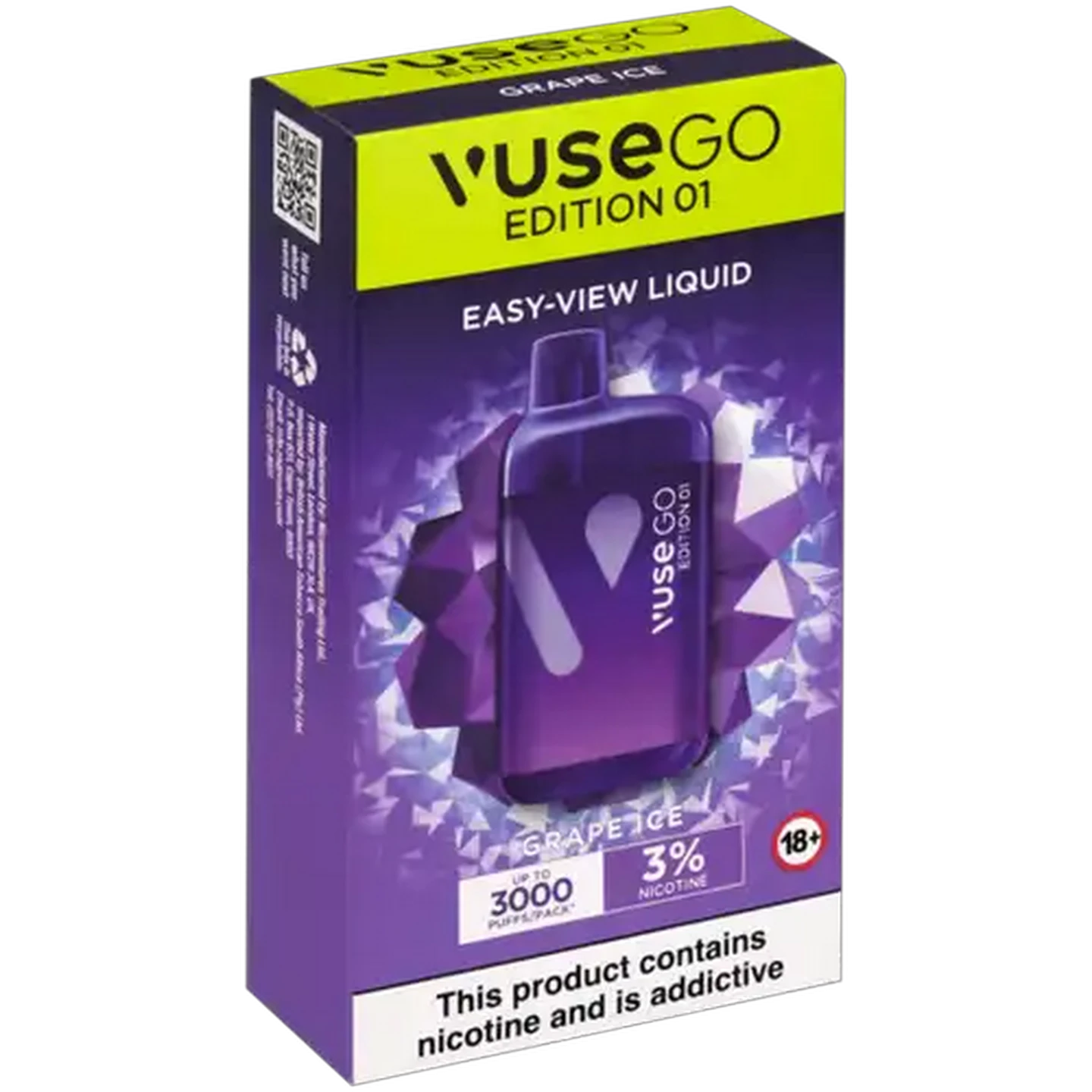 Image of Vuse Go Edition 01 Purple Grape Ice 3% Disposable Vape 8ml (Non-Refundable. Non-Returnable.)