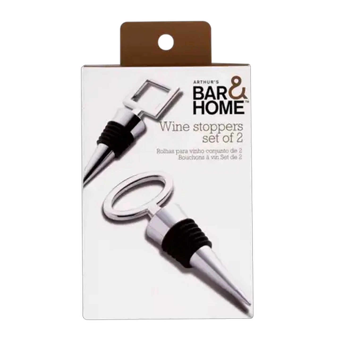 Image of Arthur's Bar & Home Wine Stopper Set 2 Piece