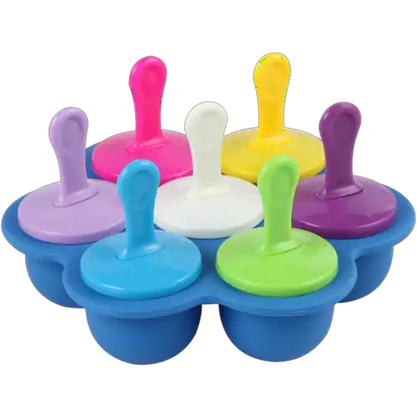 Image of Lolly Plastic Ice Lolly Maker Set 7 Piece (Colour May Vary)