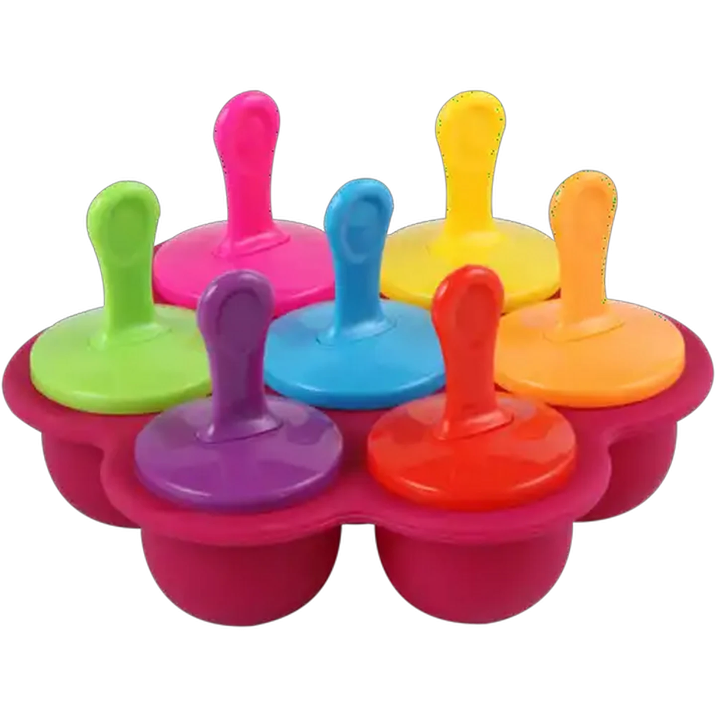 Image of Lolly Plastic Ice Lolly Maker Set 7 Piece (Colour May Vary)