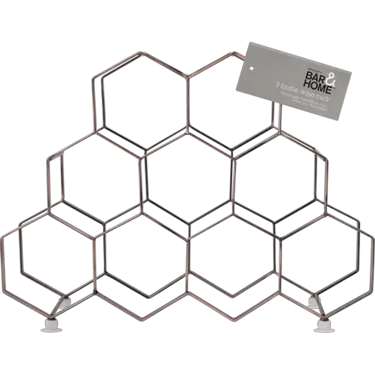 Image of Arthur's Bar & Home 9 Bottle Copper Wine Rack