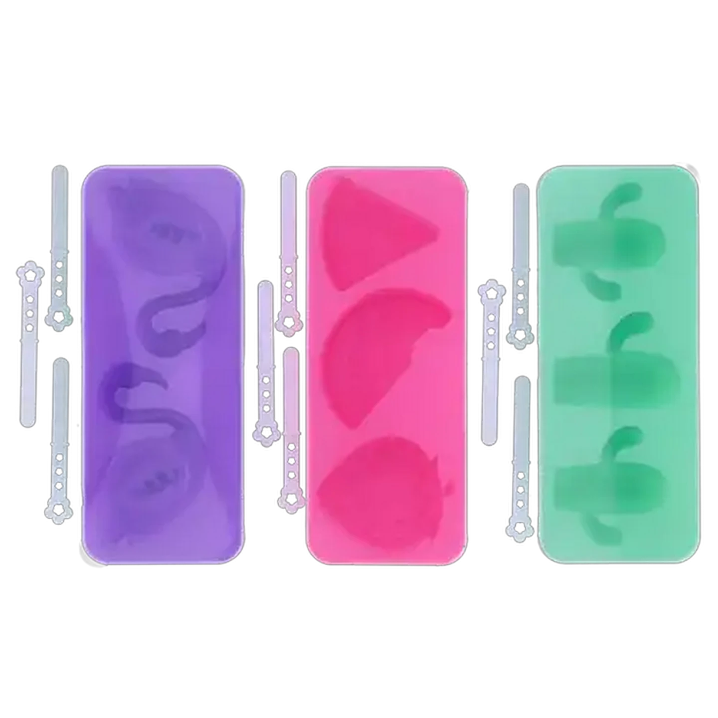 Image of Lolly Tropical Slow Pop Ice Mould 3-Pack (Design May Vary)