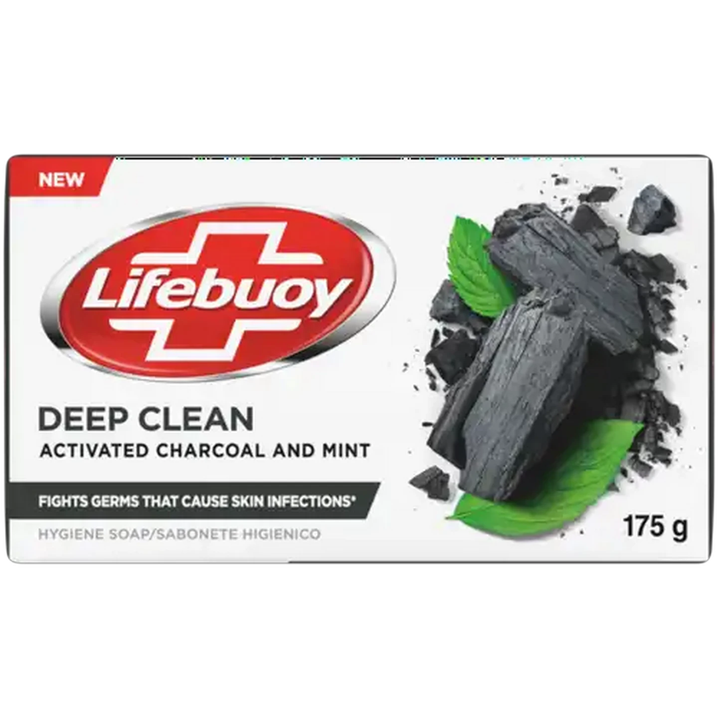Image of Lifebuoy Deep Clean Activated Charcoal and Mint Hygiene Soap 175g