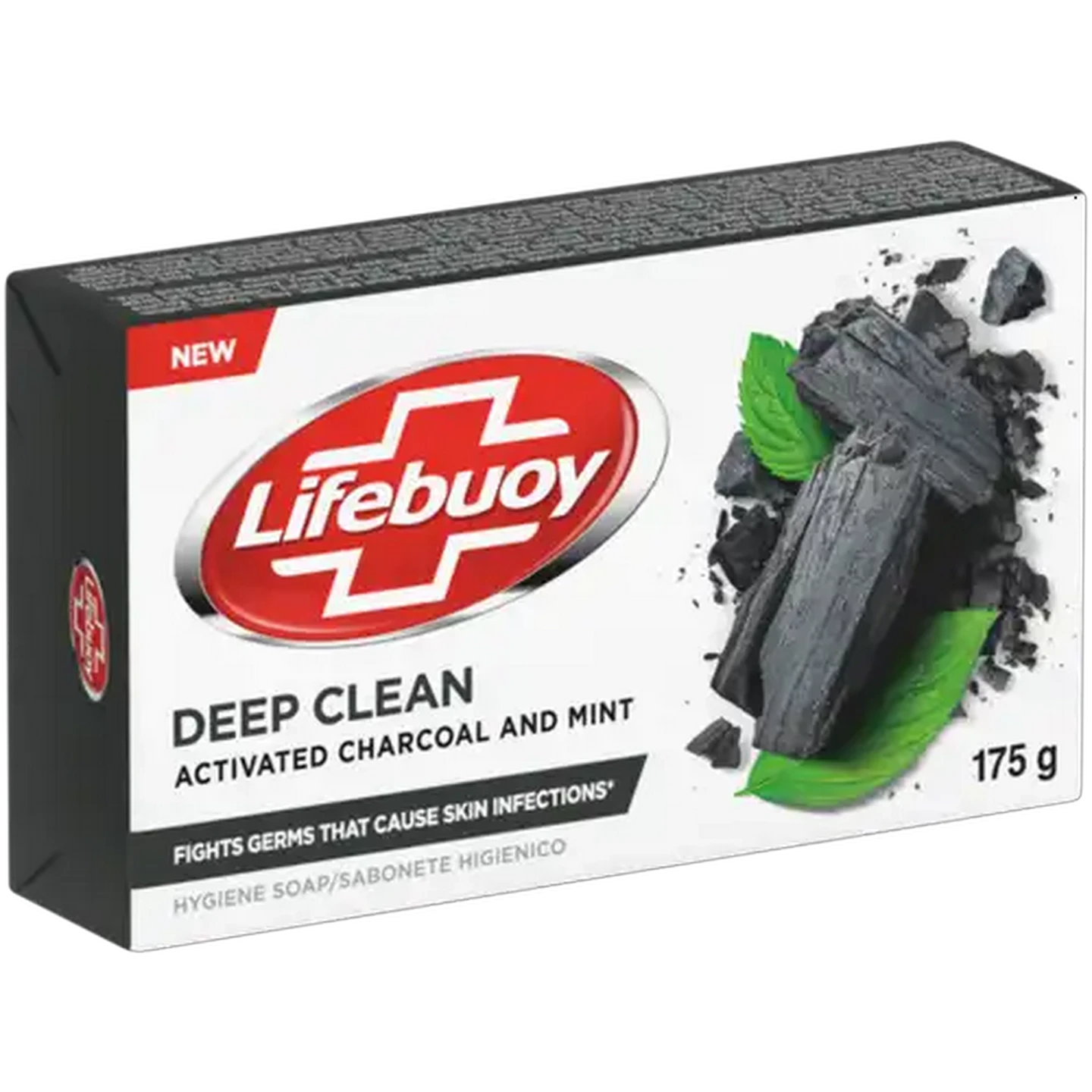Image of Lifebuoy Deep Clean Activated Charcoal and Mint Hygiene Soap 175g