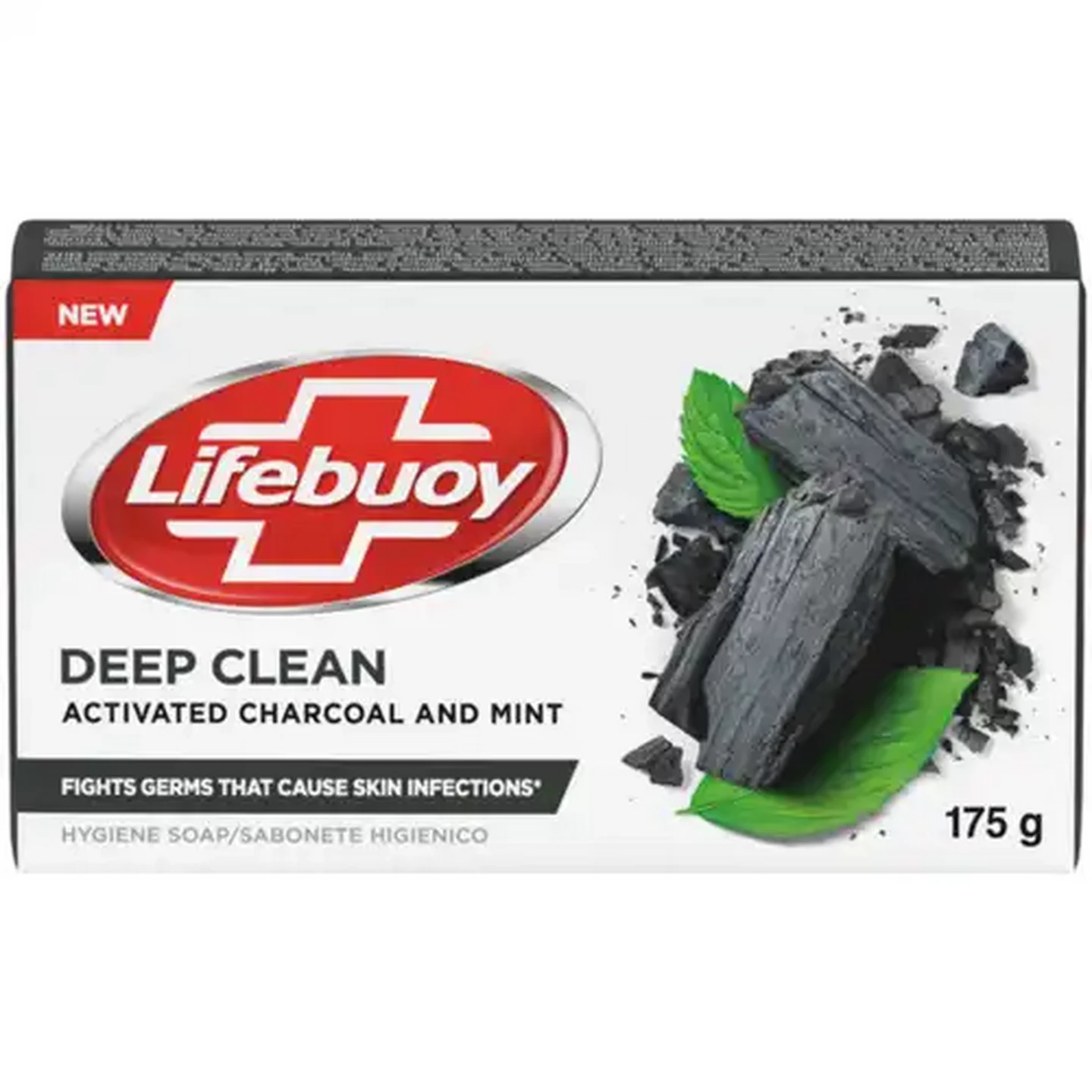 Image of Lifebuoy Deep Clean Activated Charcoal and Mint Hygiene Soap 175g