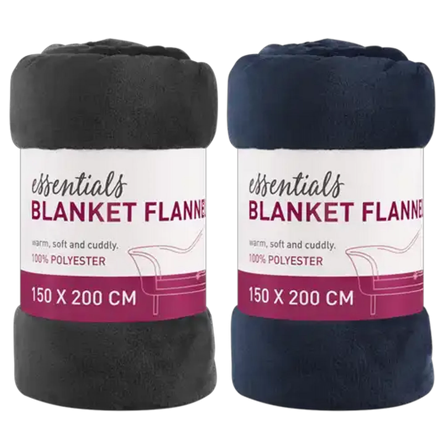 Image of Essentials Fleece Blankets 150 x 200cm (Colour May Vary)