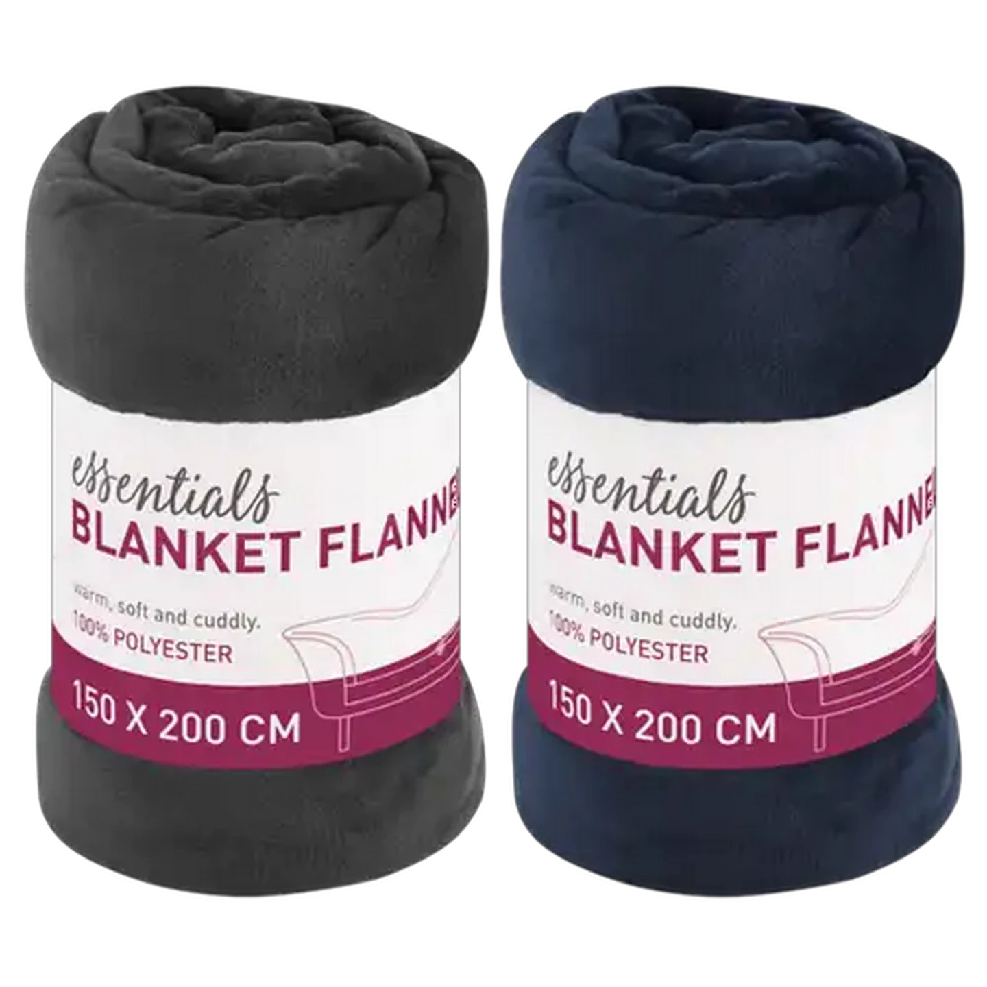 Image of Essentials Fleece Blankets 150 x 200cm (Colour May Vary)
