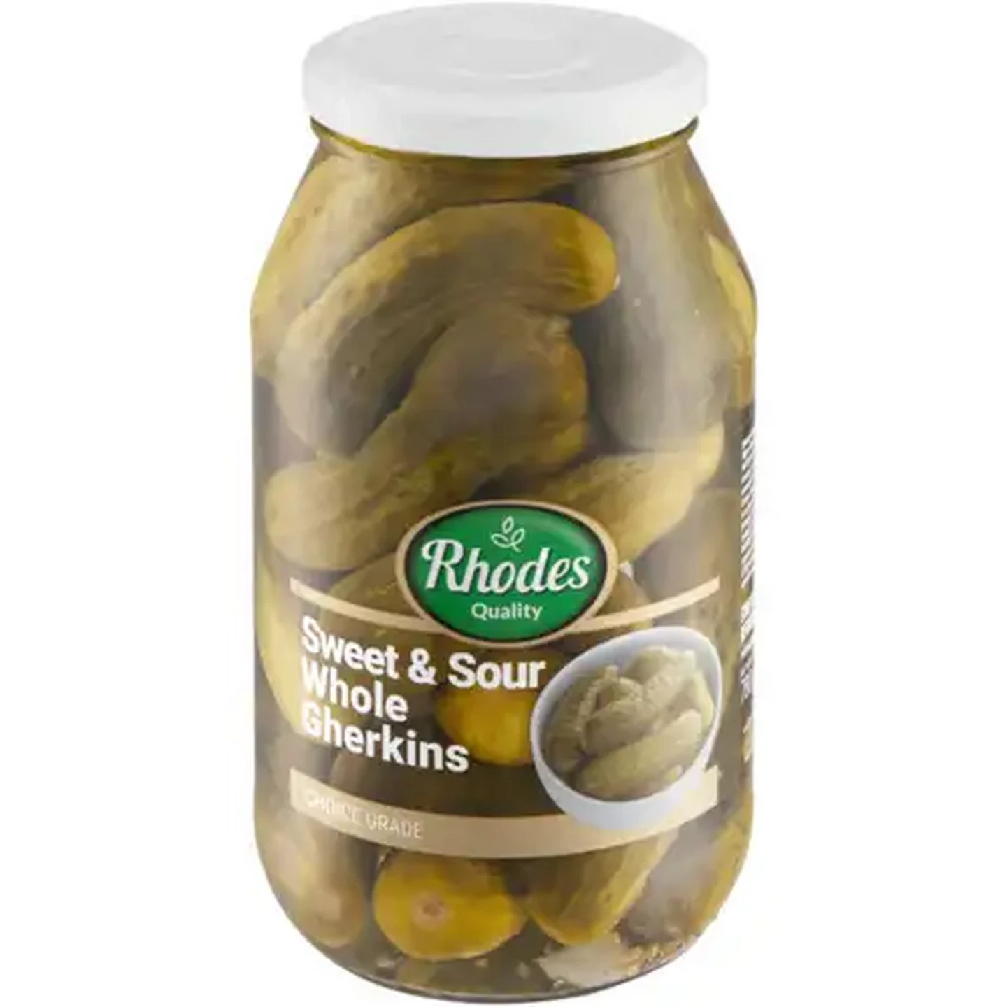Image of Rhodes Quality Sweet & Sour Whole Gherkins 780g