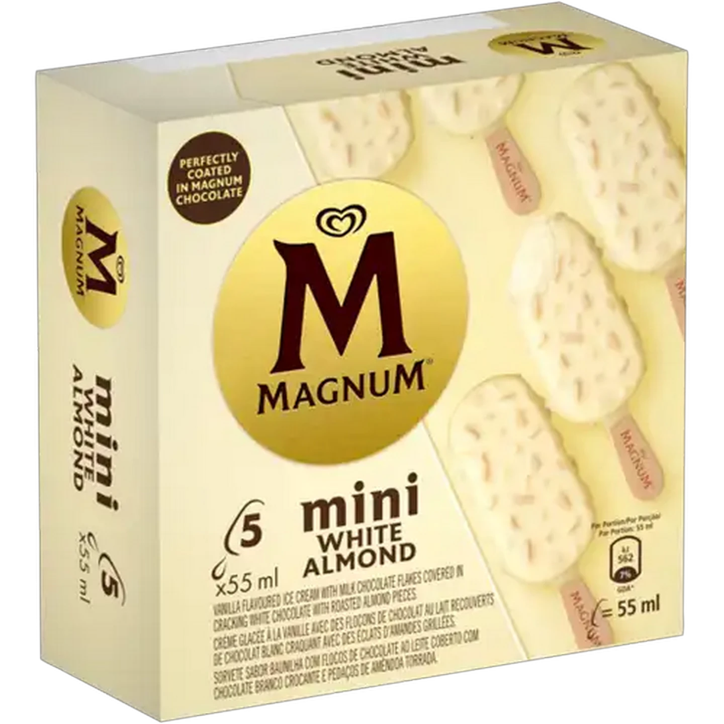 Image of Magnum Mini Almond White Ice Cream 5s