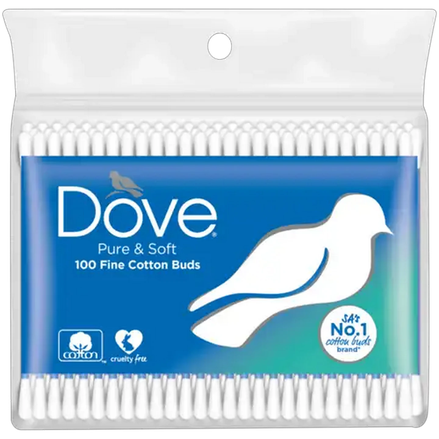 Image of Dove Fine Cotton Buds 100-Pack