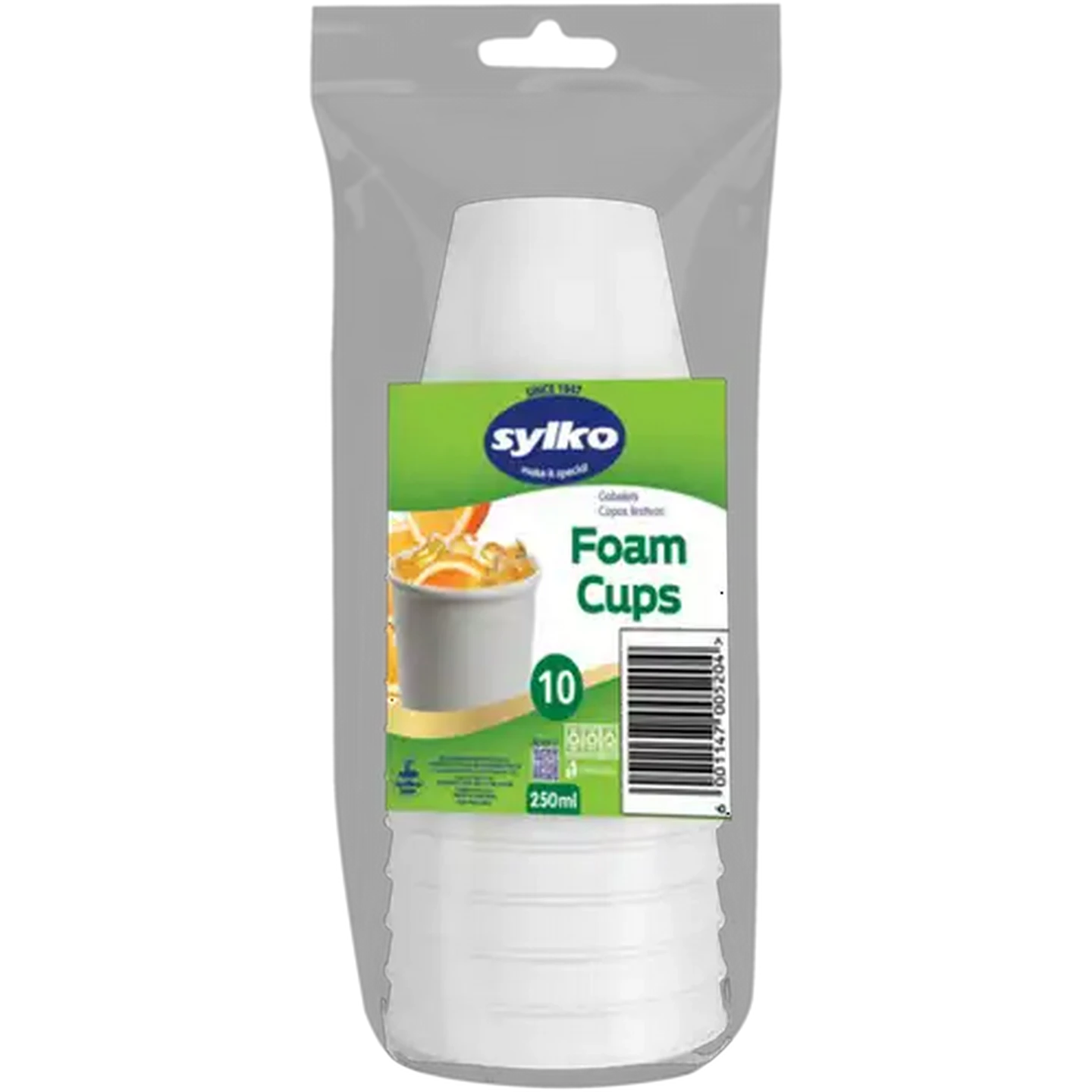 Image of Sylko Foam Cups 10 x 250ml