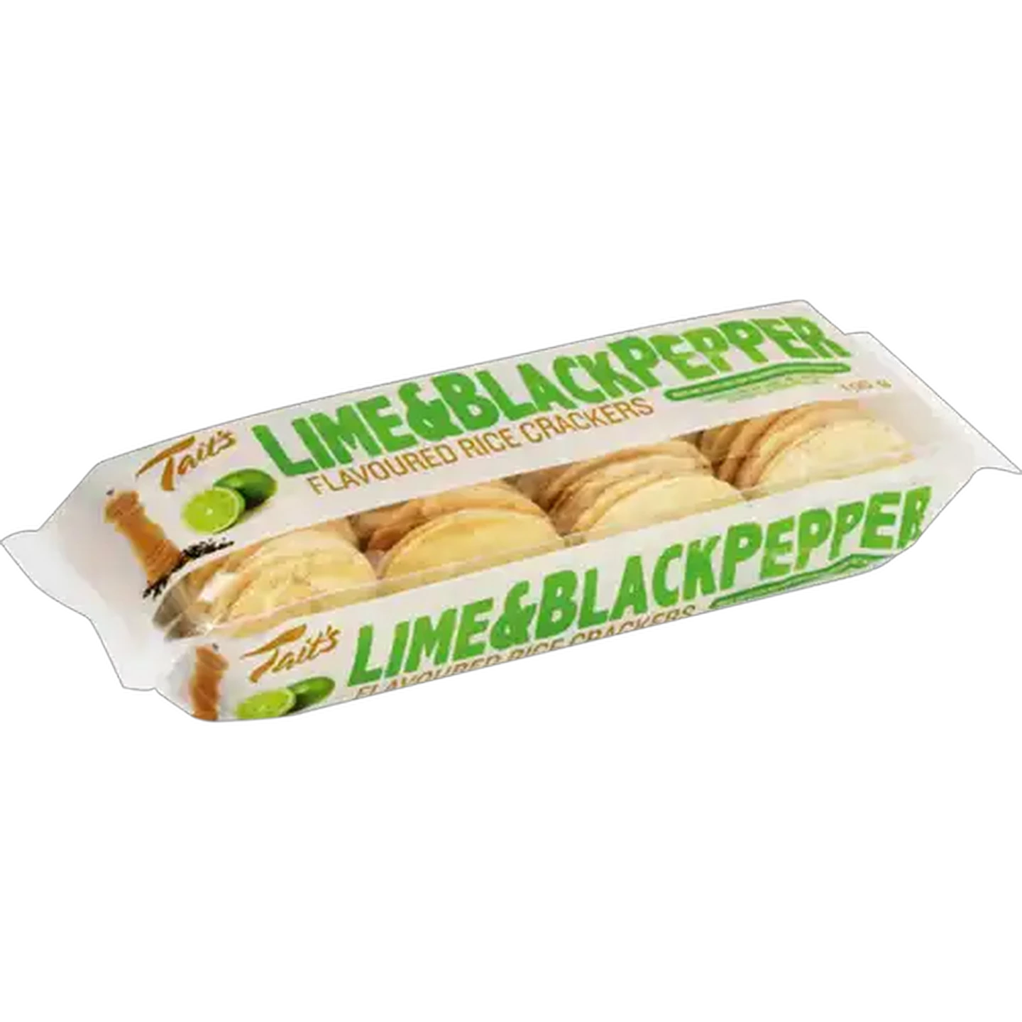 Image of Tait's Lime & Black Pepper Rice Crackers 100g