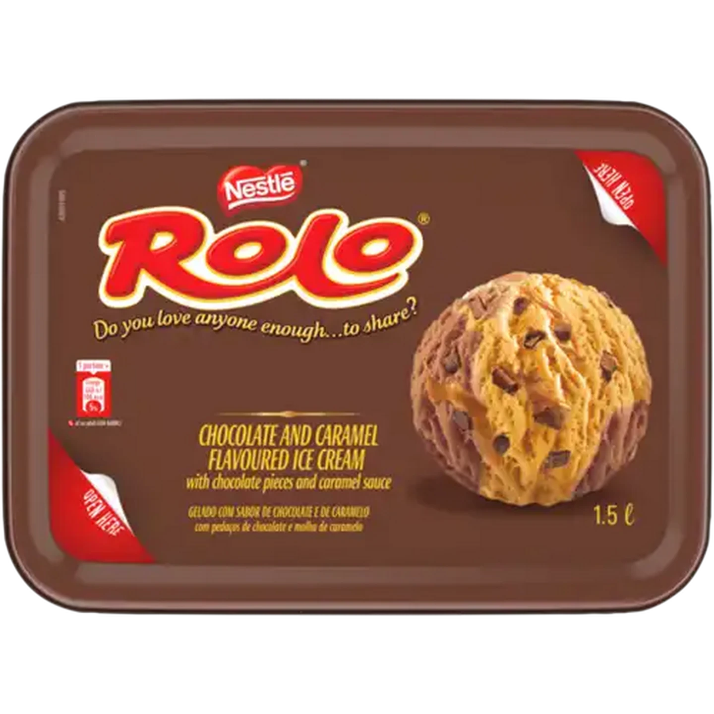 Image of Nestlé Rolo Chocolate & Caramel Flavoured Ice Cream 1.5L