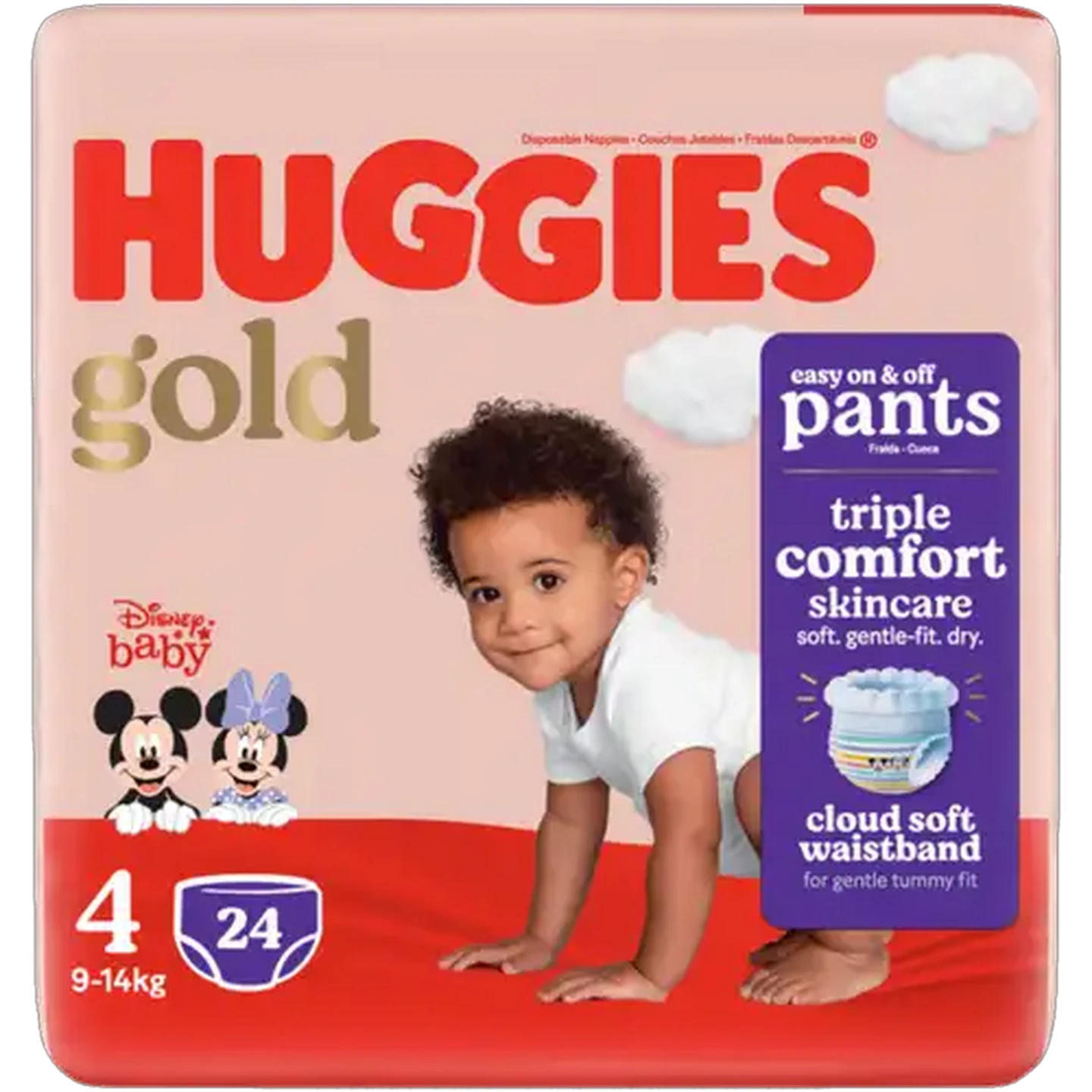 Image of Huggies Gold Size 4 Disposable Nappy Pants 24 Pack