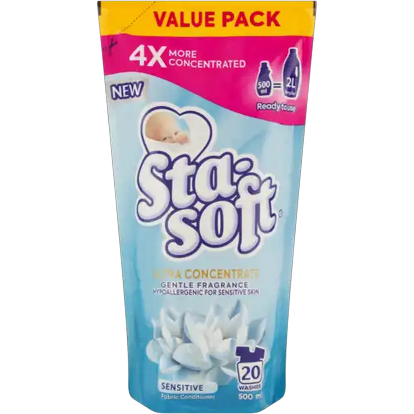 Image of Sta-soft Ultra Concentrate Sensitive Fabric Softener Value Pack 500ml