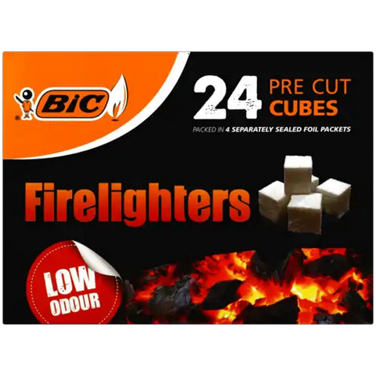 Image of BIC Pre-Cut Firelighter Cubes 24 Pack