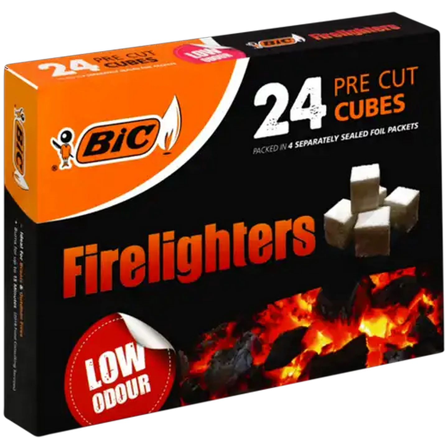 Image of BIC Pre-Cut Firelighter Cubes 24 Pack