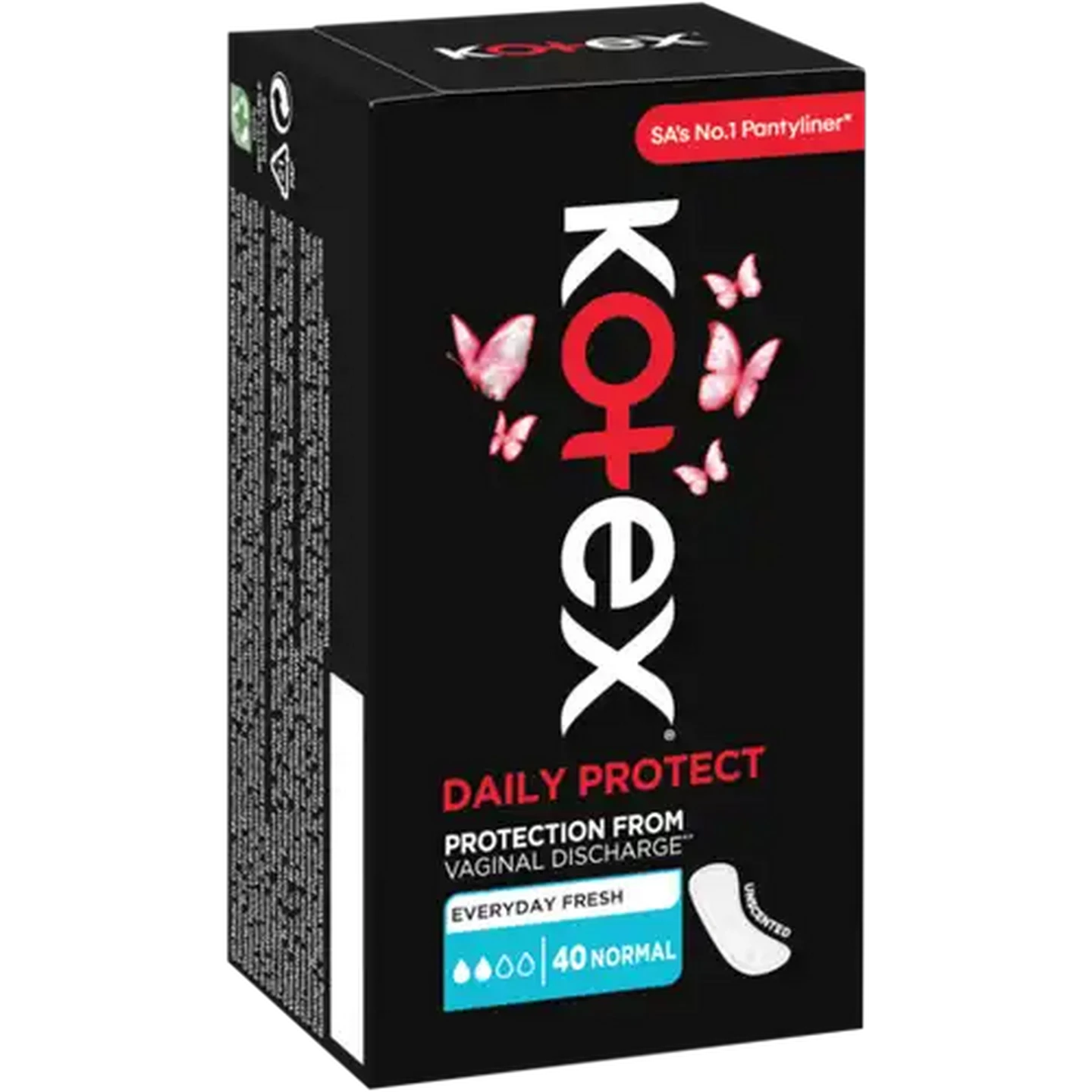 Image of Kotex Normal Daily Protect Unscented Pantyliners 40 Pack