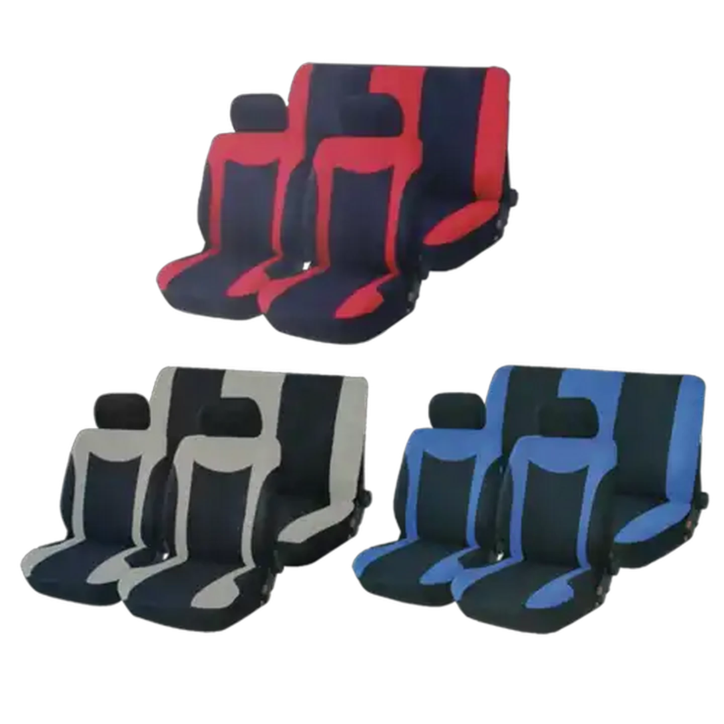 Image of Q Premium Santiago Car Seat Covers 6 Piece (Colour May Vary)