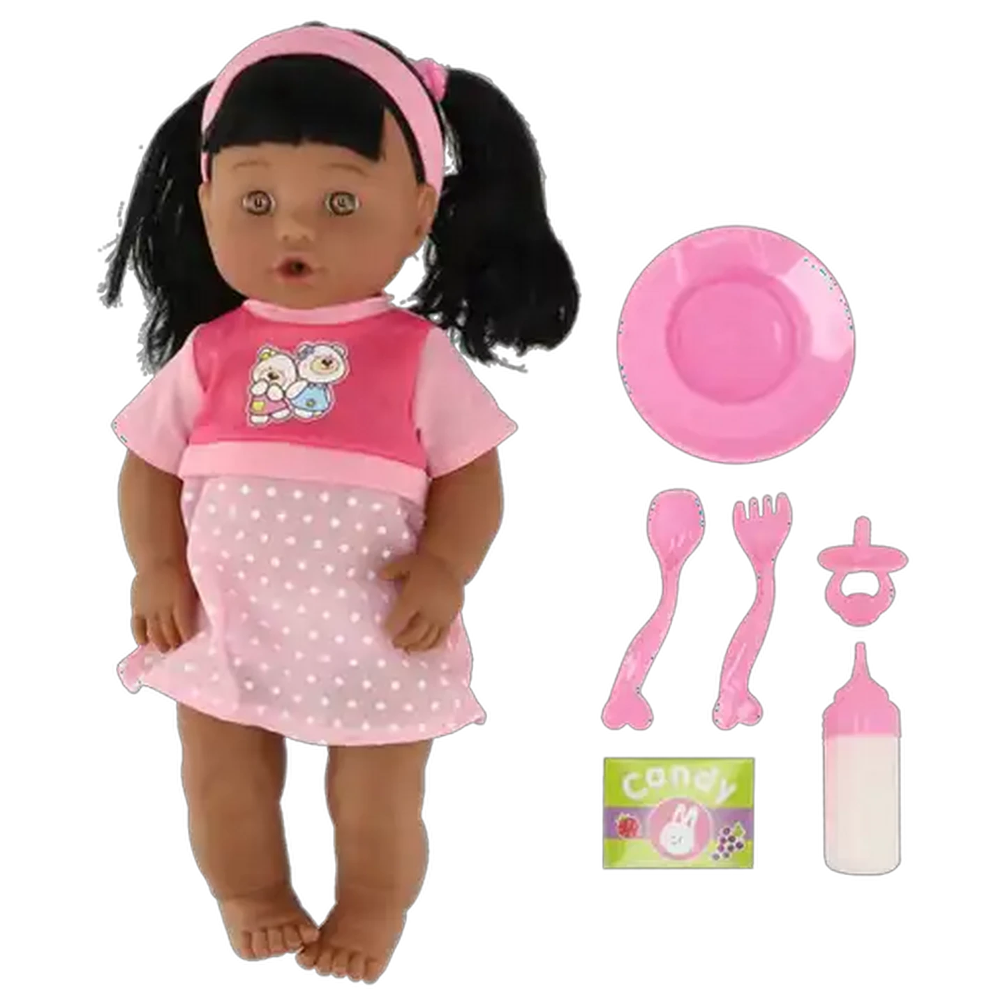 Image of Baby Cutie Nia Drink & Wet Doll with Accessories 43cm