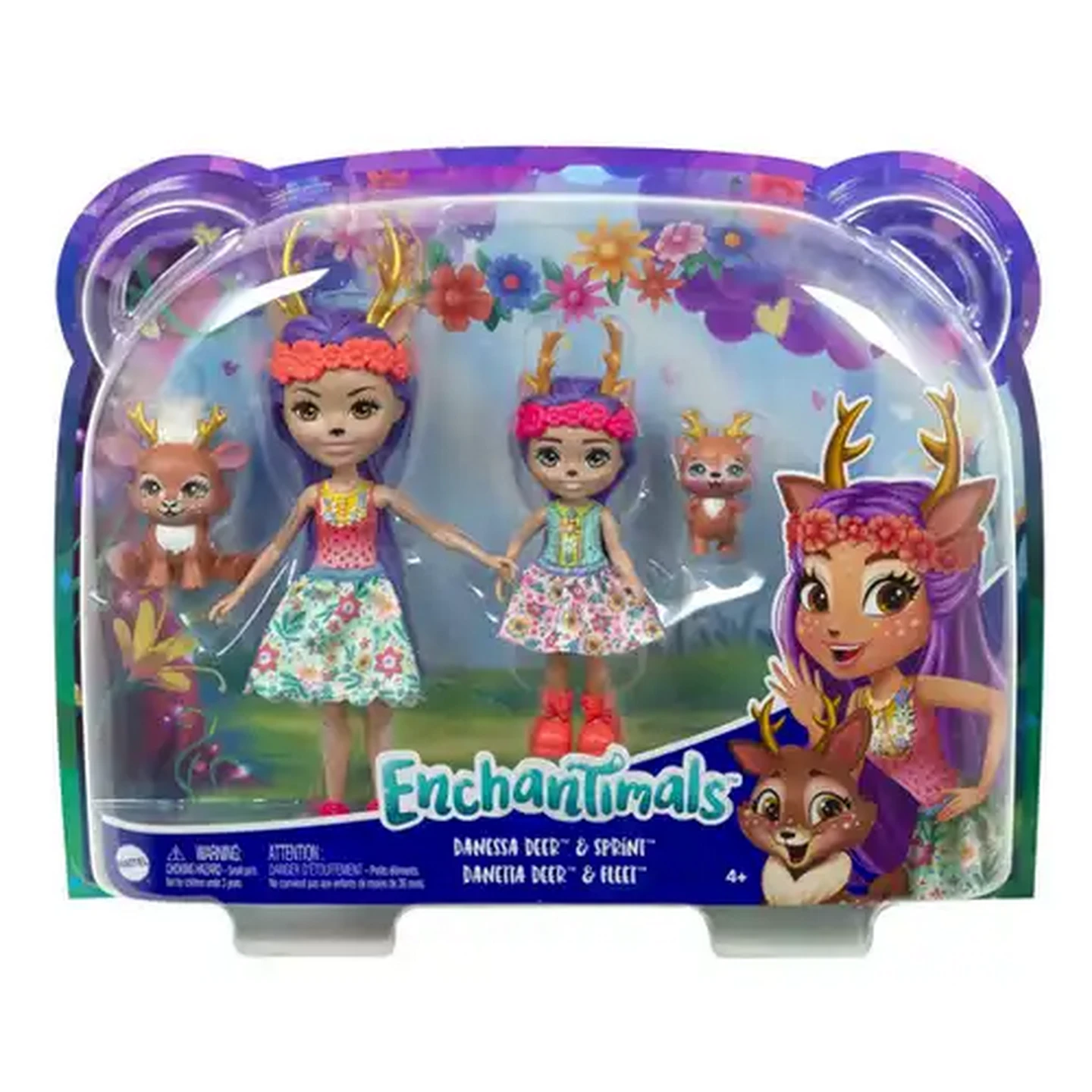 Image of Enchantimals Sister 2 Dolls With 2 Animal Figures And Accessories (Type May Vary)