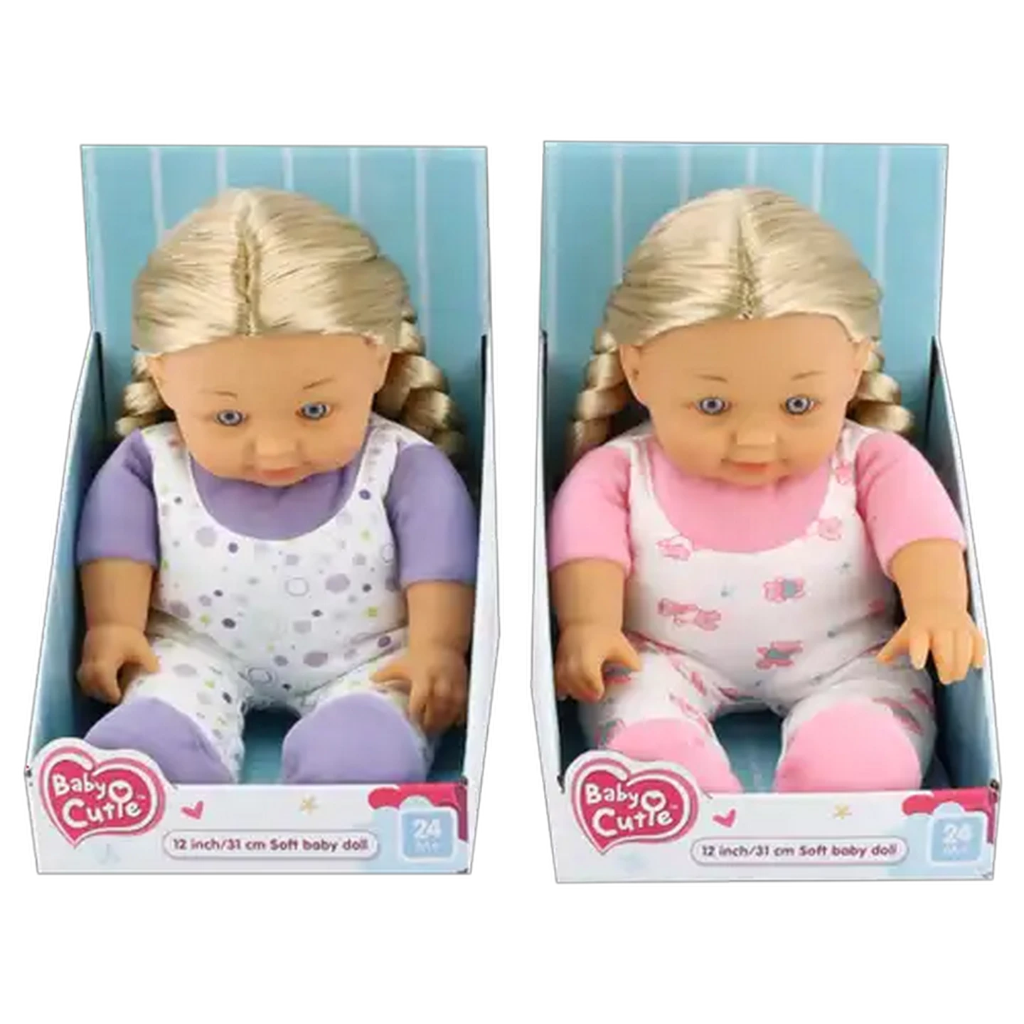 Image of Baby Cutie Braid Hair Doll Box 30cm ( Colour May Vary)