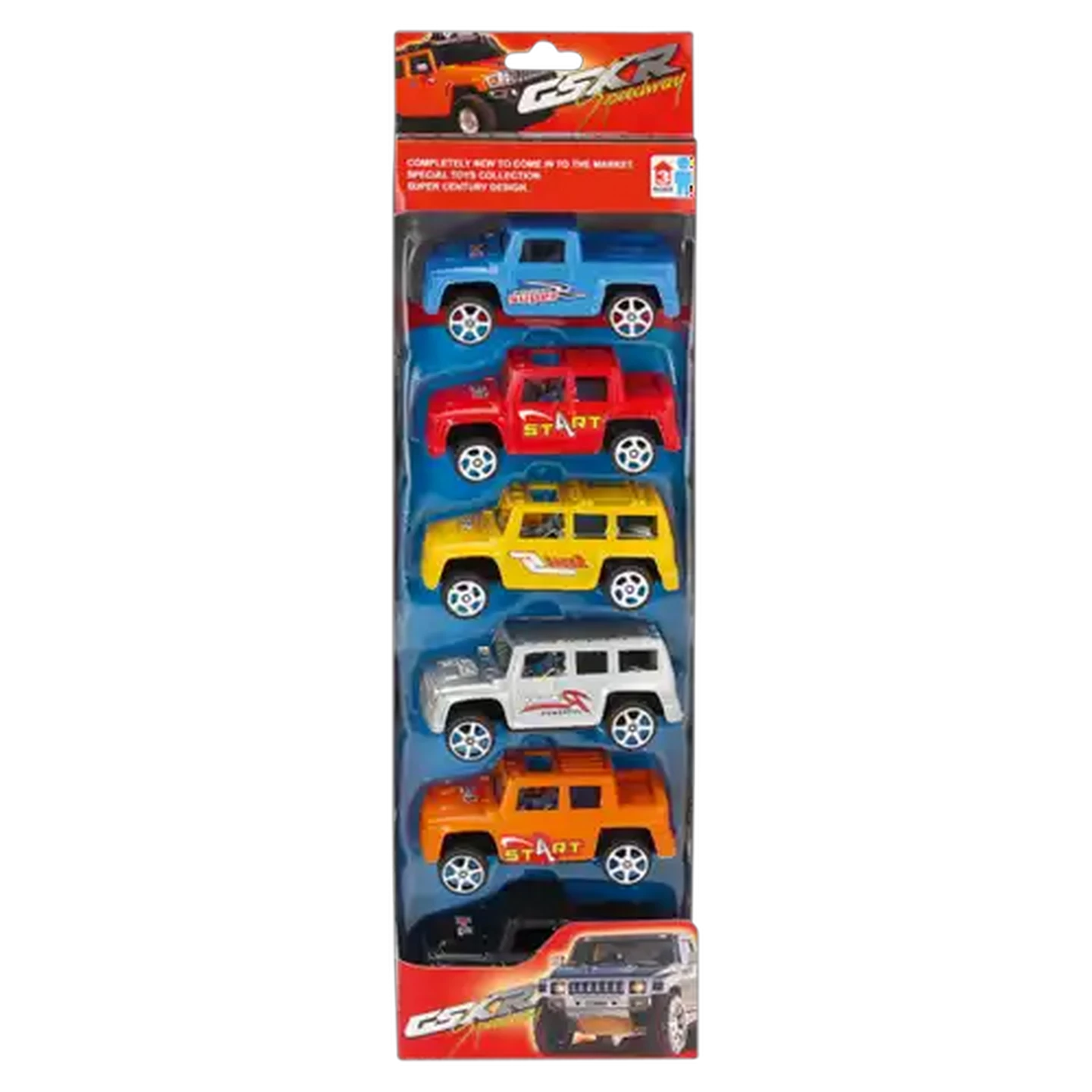 Image of Pull Play Plastic Cars 6-Pack