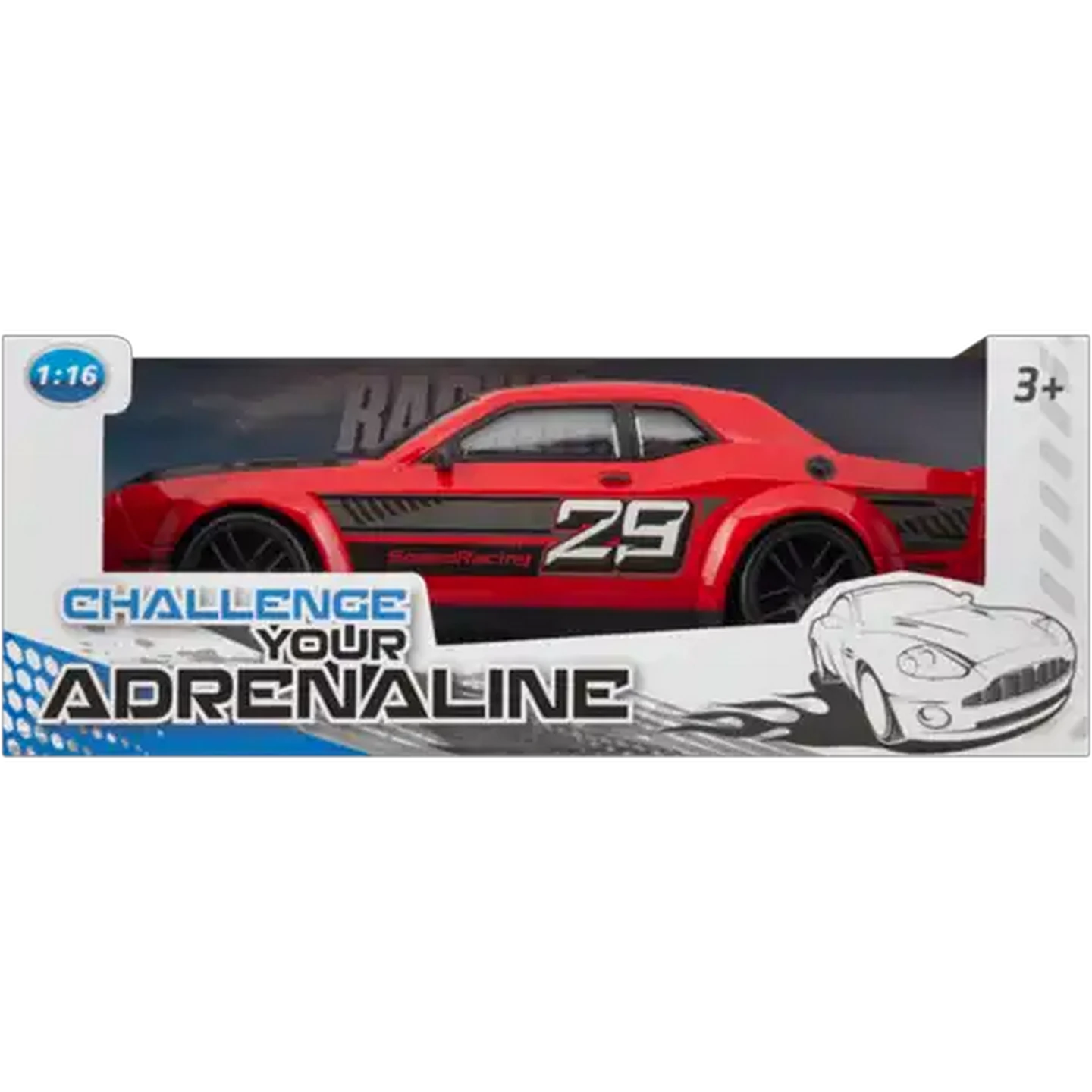 Image of 1:16 Friction Racing Toy Car (Type May Vary)
