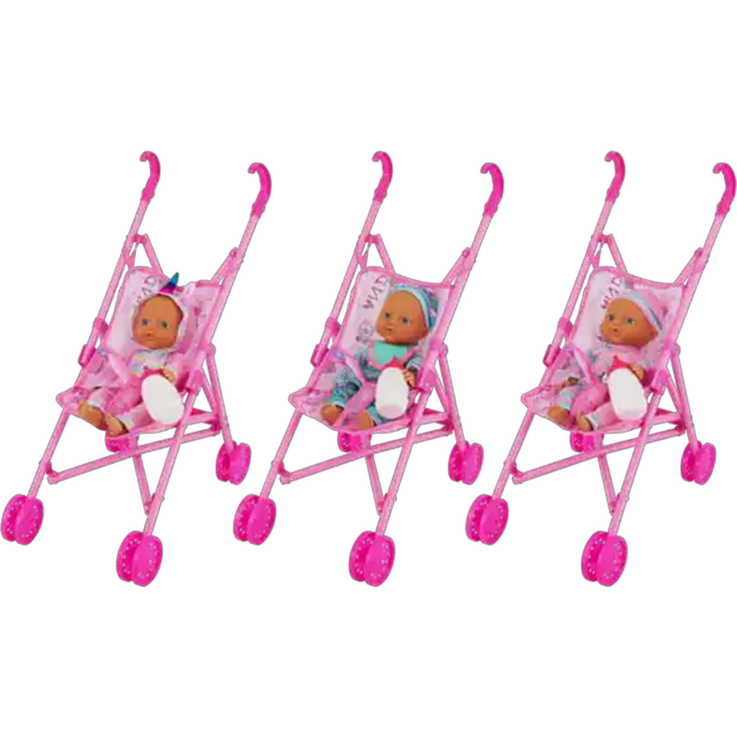 Image of Cuddly Baby Doll with Stroller 29cm (Print May Vary)