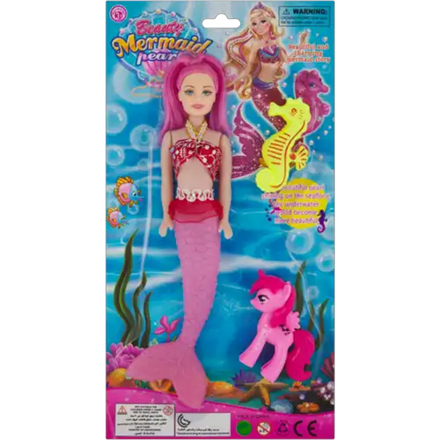 Image of Beauty Mermaid Pearl Doll Set 3 Piece