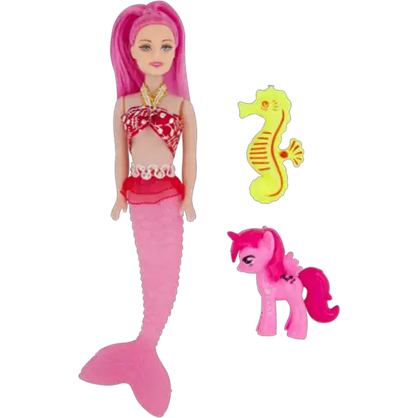 Image of Beauty Mermaid Pearl Doll Set 3 Piece