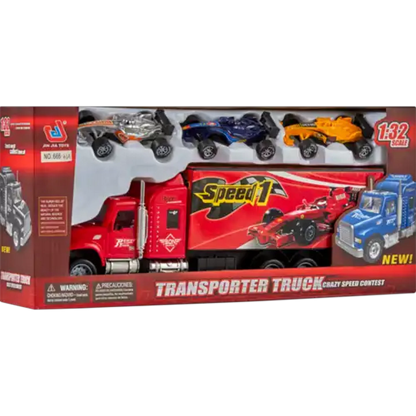 Image of 1:32 Transporter Truck 4-Piece