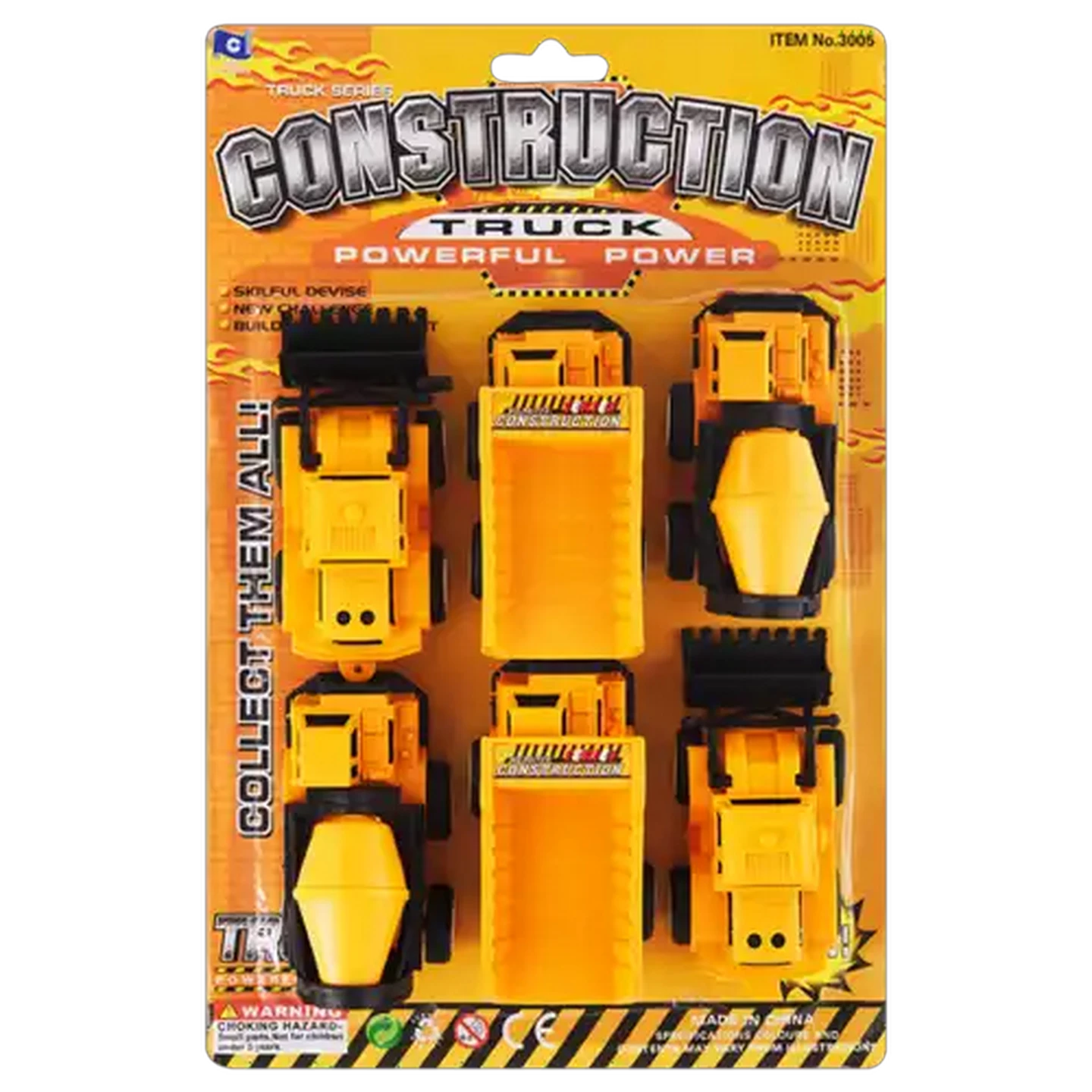 Image of Construction Truck Car Set 6 Piece