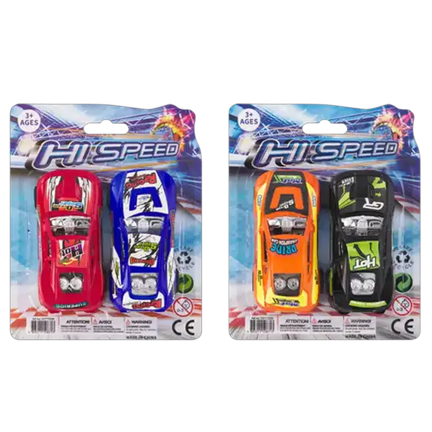 Image of Hi Speed Friction Pull Back Car 2 Piece (Colour May Vary)