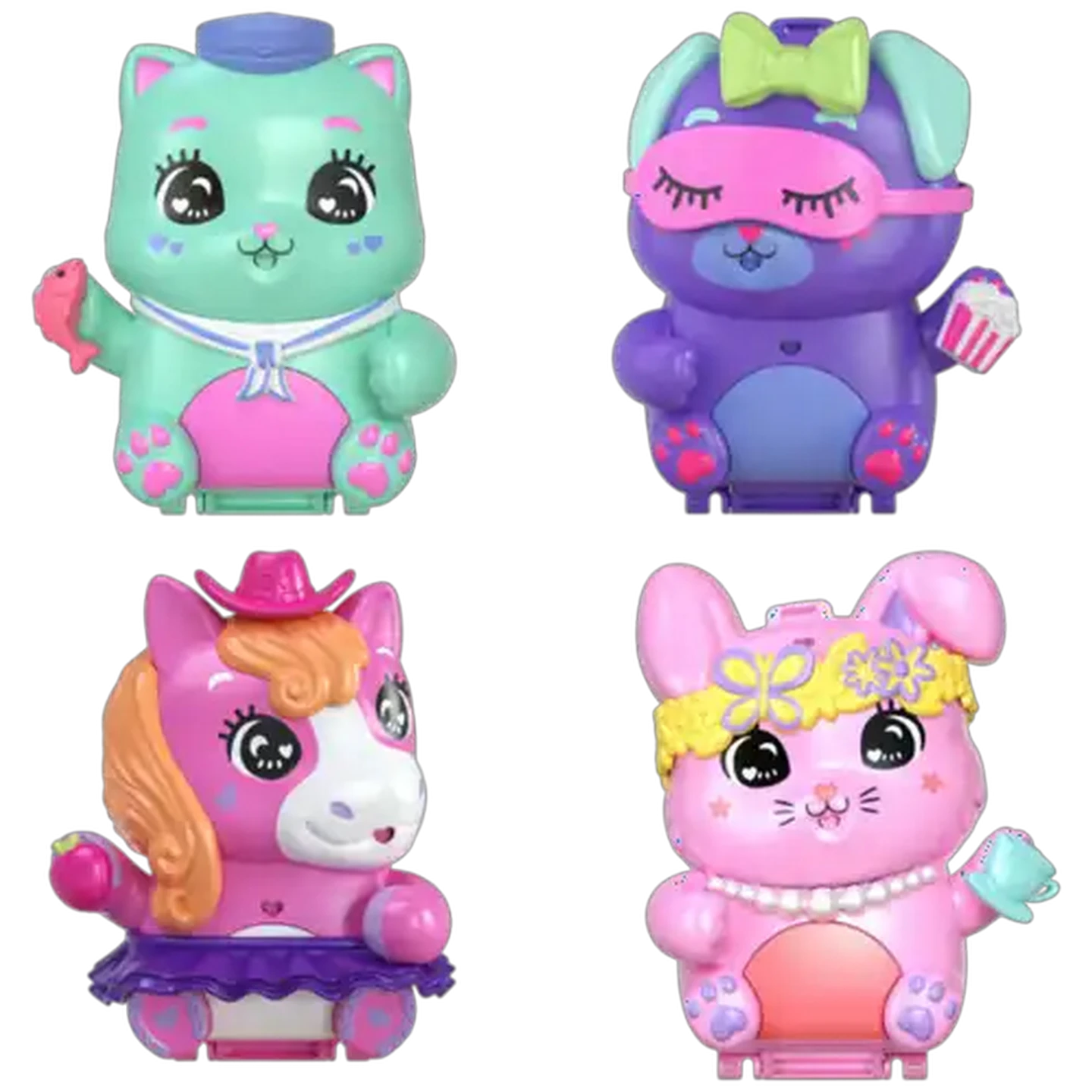 Image of Polly Pocket Core Compact Playsets with Doll, Pet, & Accessories, Travel Toys with Surprise Reveals