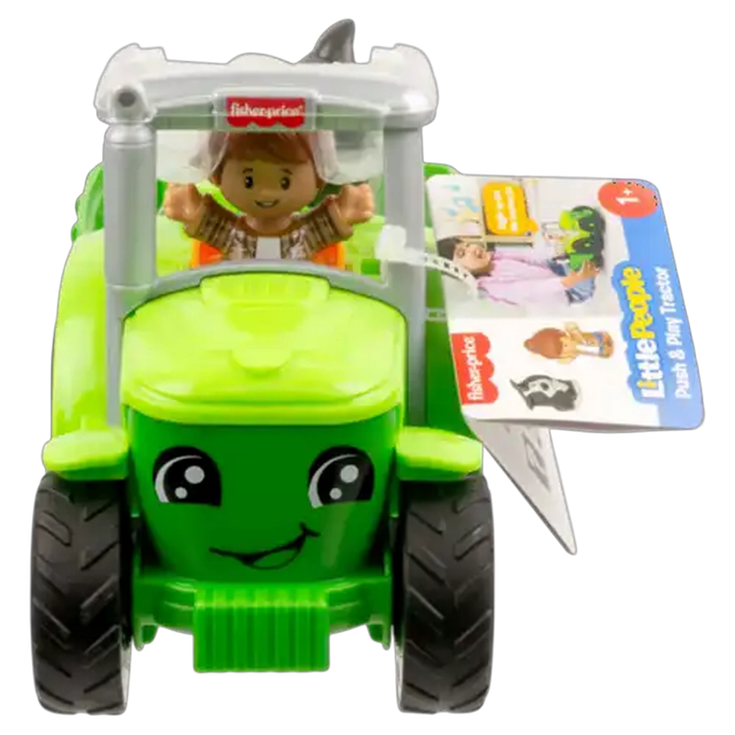 Image of Fisher-Price Little People Push & Play Tractor + 2 Figures