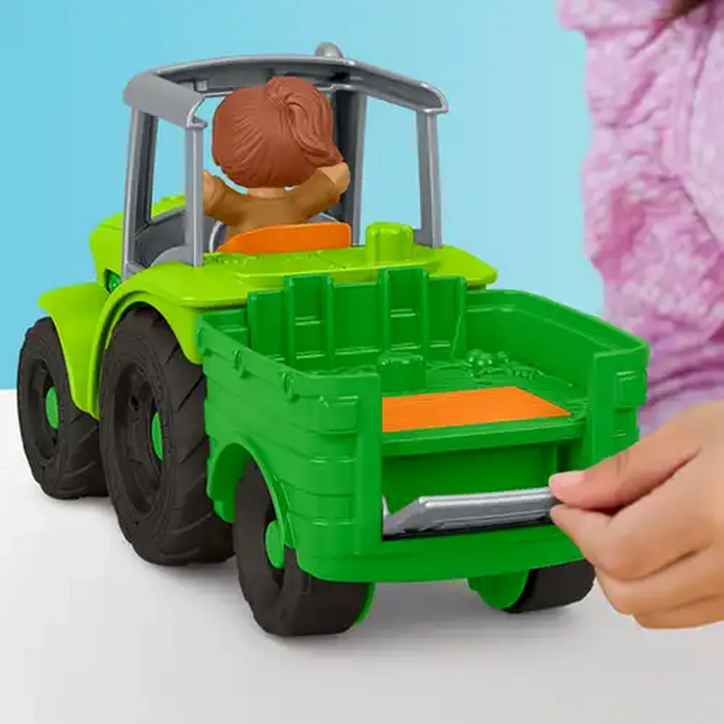 Image of Fisher-Price Little People Push & Play Tractor + 2 Figures