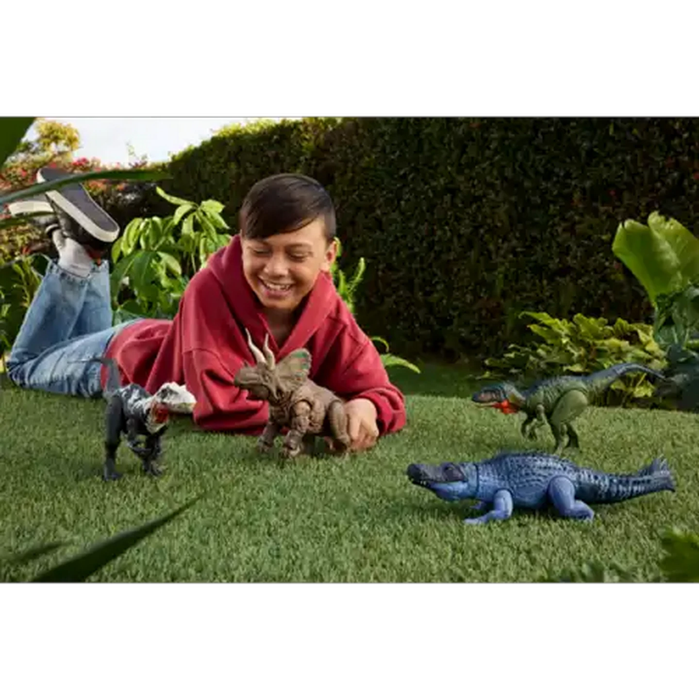 Image of Jurassic World Gigantic Thrashers Dinosaur Figure Toy, 2 Attacks & Evolve Feature