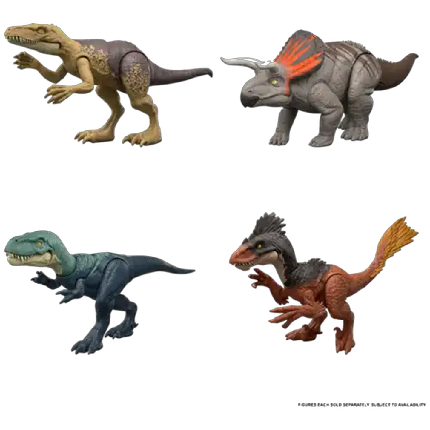 Image of Jurassic World Strike Attack Dinosaur Toy Figure with Single Strike Action, Authentic Posable Design, Physical & Digital Play