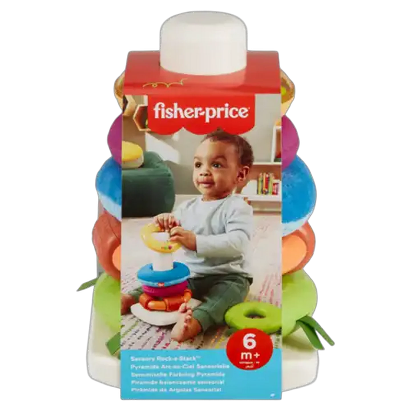 Image of Fisher-Price Baby Toy Sensory Rock-a-Stack 6m+