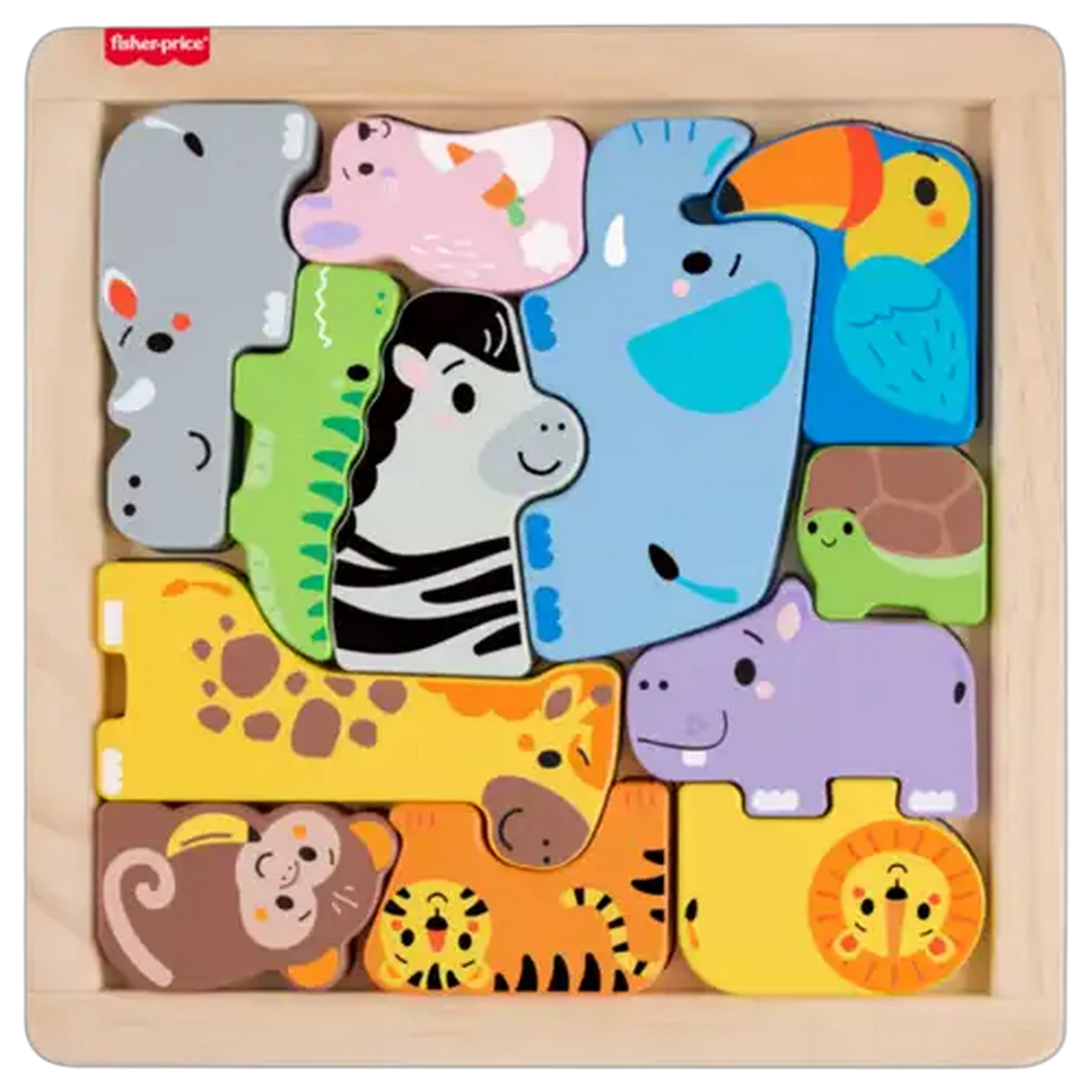 Image of Fisher-Price Wooden Animal Puzzle 13-Pieces