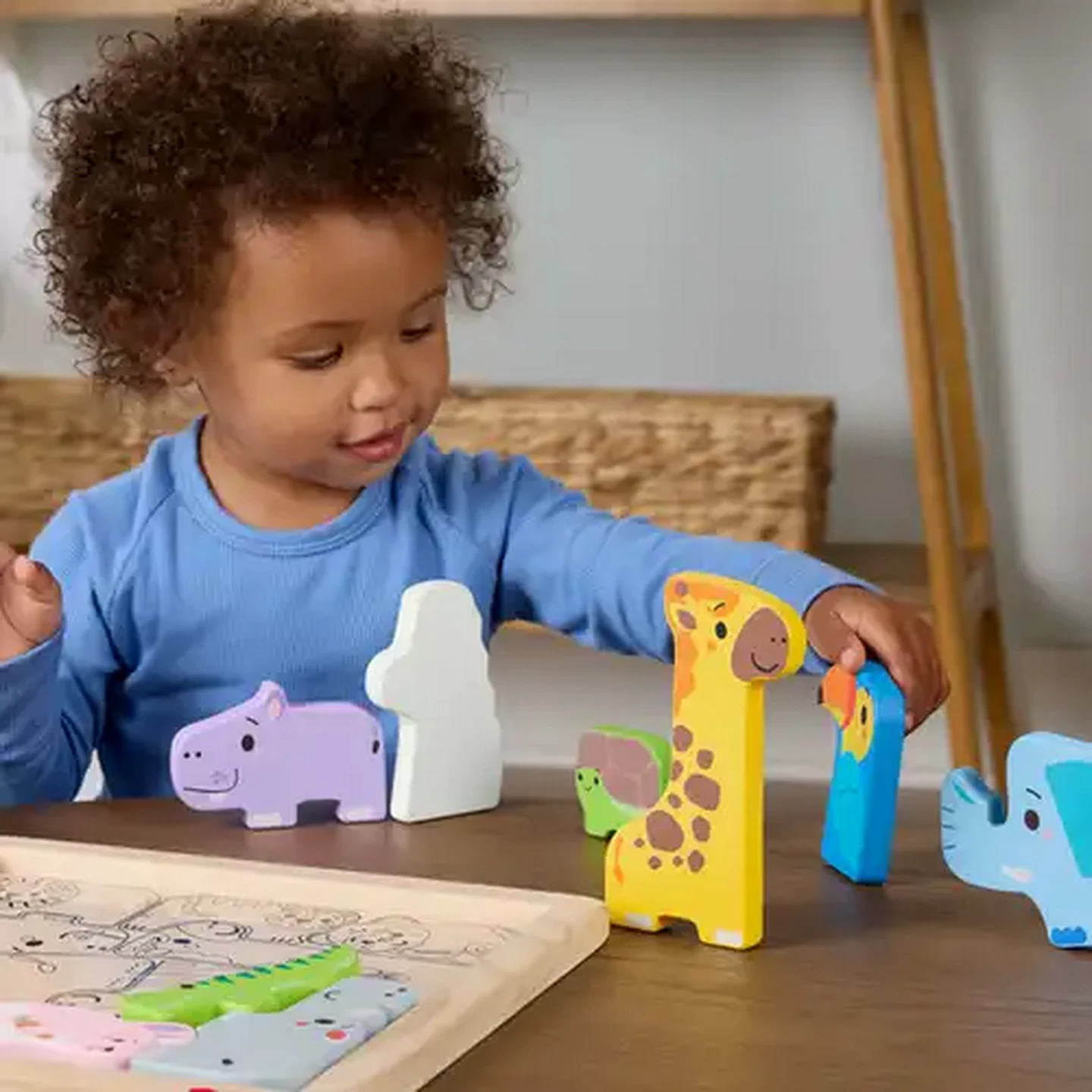 Image of Fisher-Price Wooden Animal Puzzle 13-Pieces