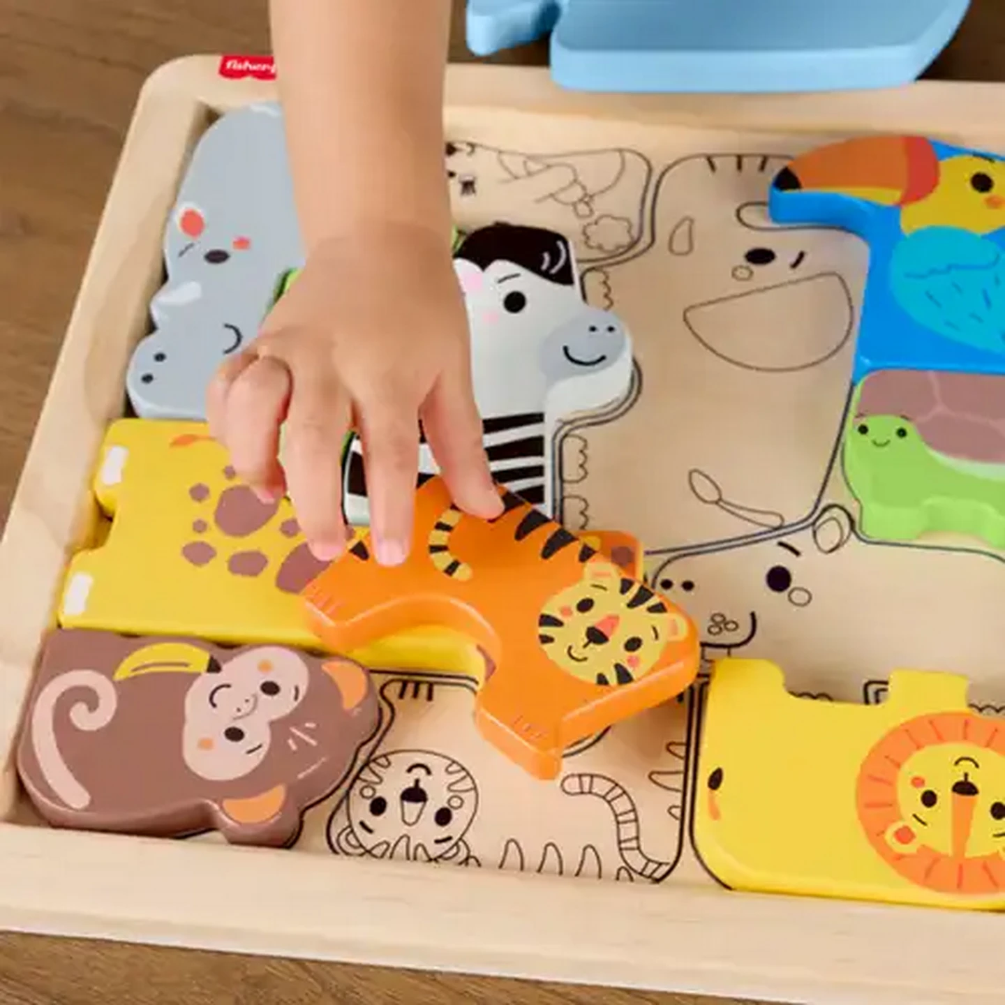 Image of Fisher-Price Wooden Animal Puzzle 13-Pieces