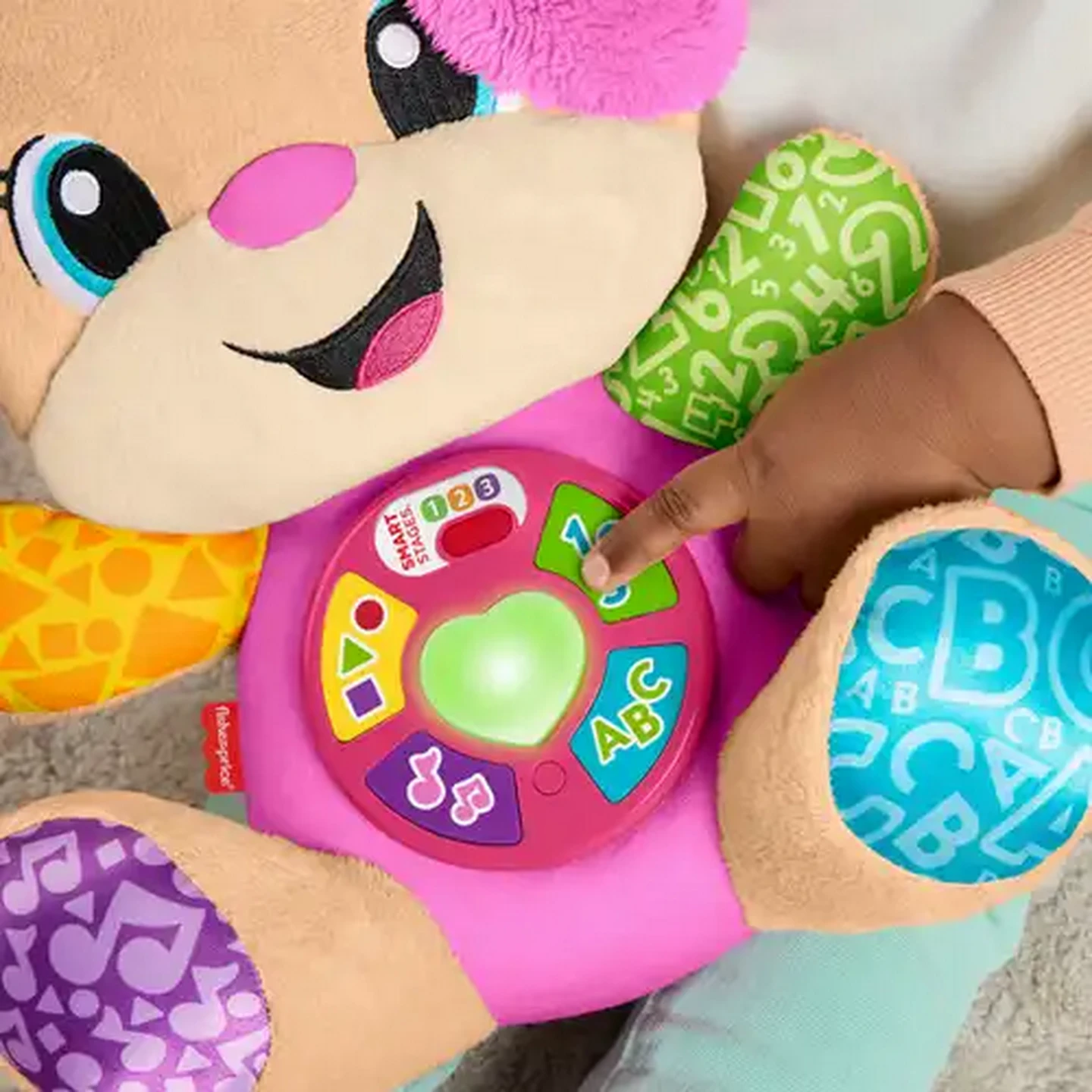 Image of Fisher-Price Laugh & Learn Smart Stages Sis Pink Musical Plush 6+ Months