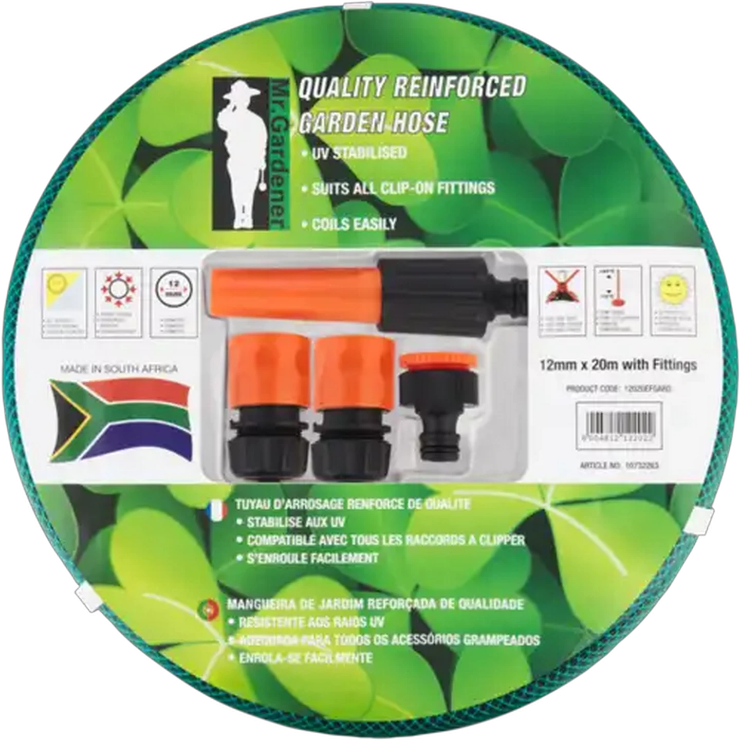 Image of Mr. Gardener Reinforced Garden Hose with Fittings 5 Piece
