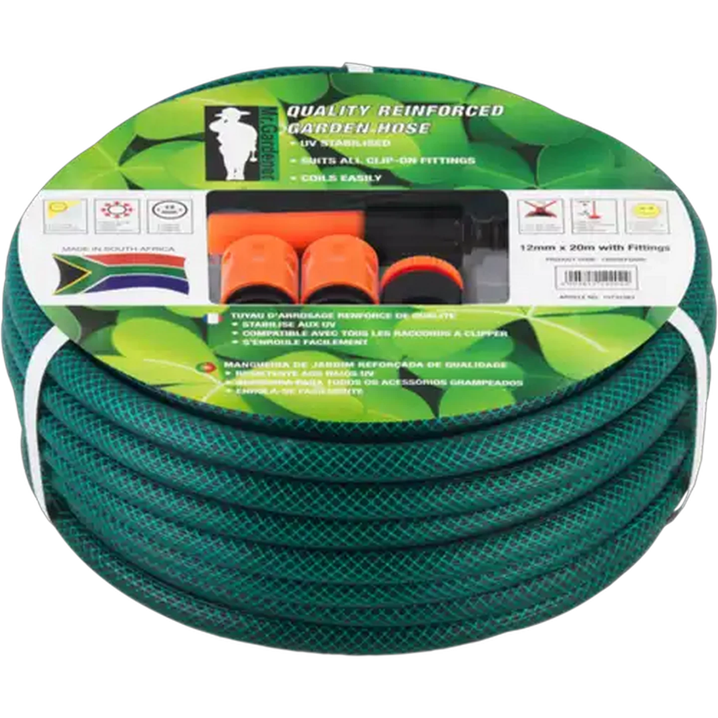 Image of Mr. Gardener Reinforced Garden Hose with Fittings 5 Piece