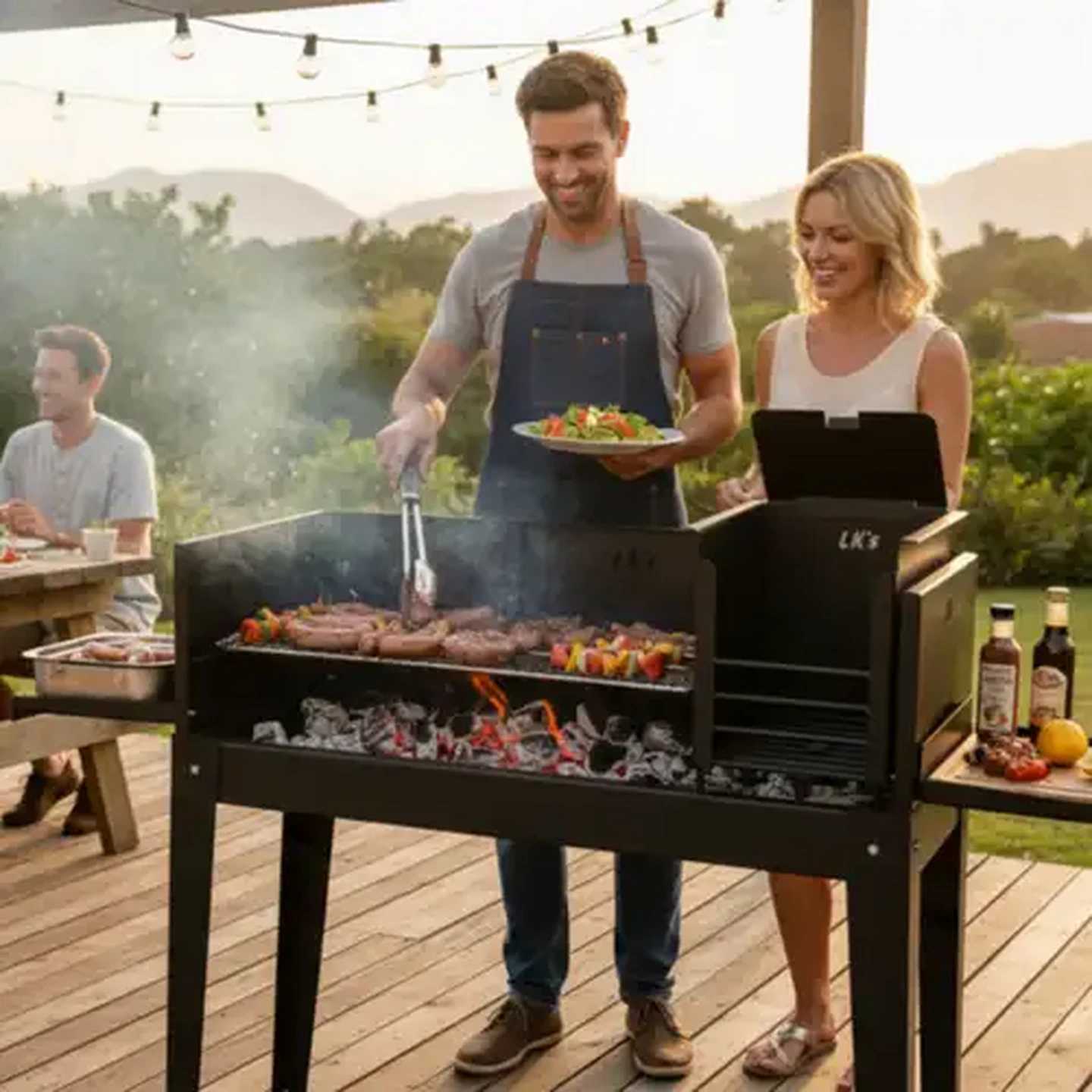 Image of LK's Large Mild Steel Entertainer Braai Set 19-Piece