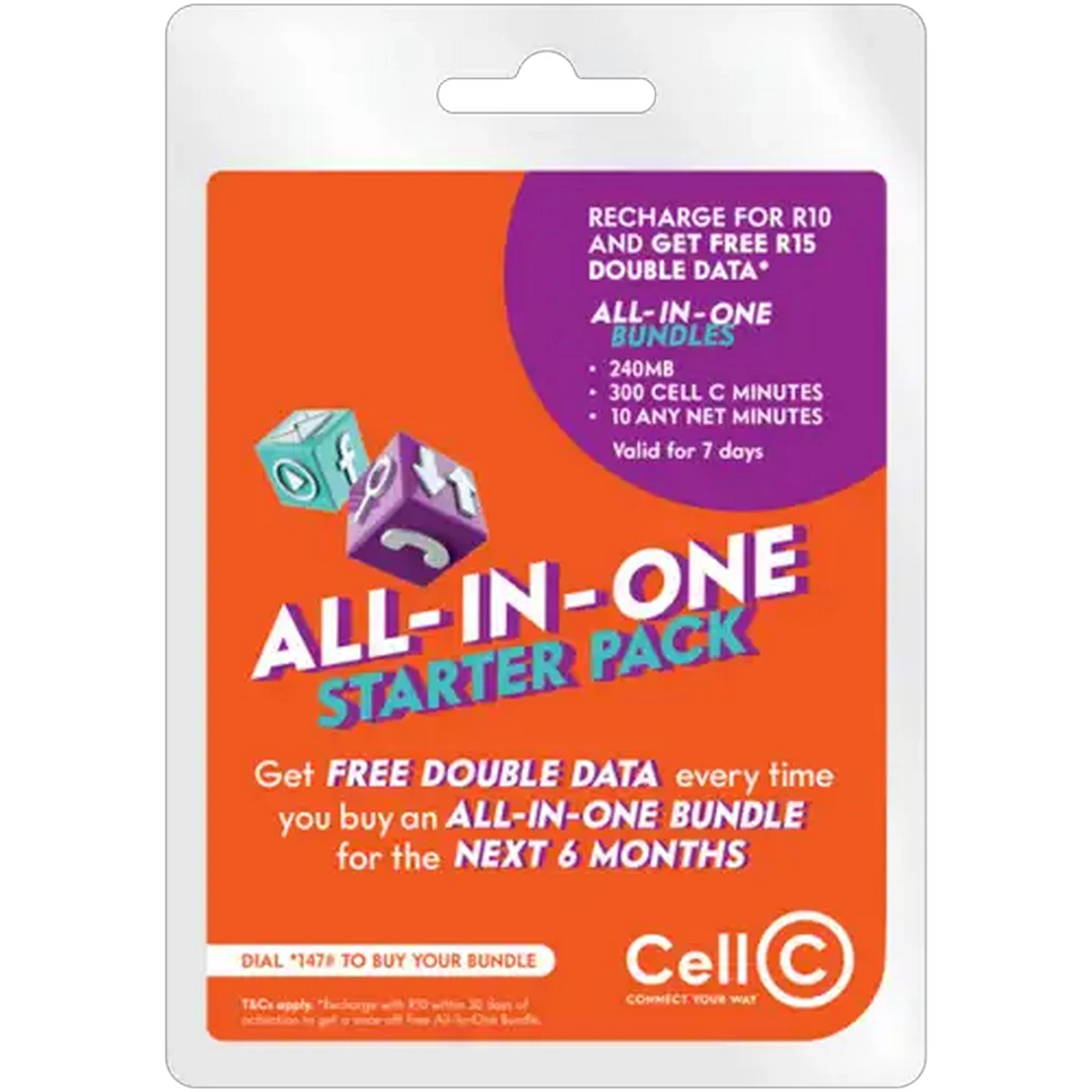 Image of Cell C All-In-One SIM Card Starter Pack