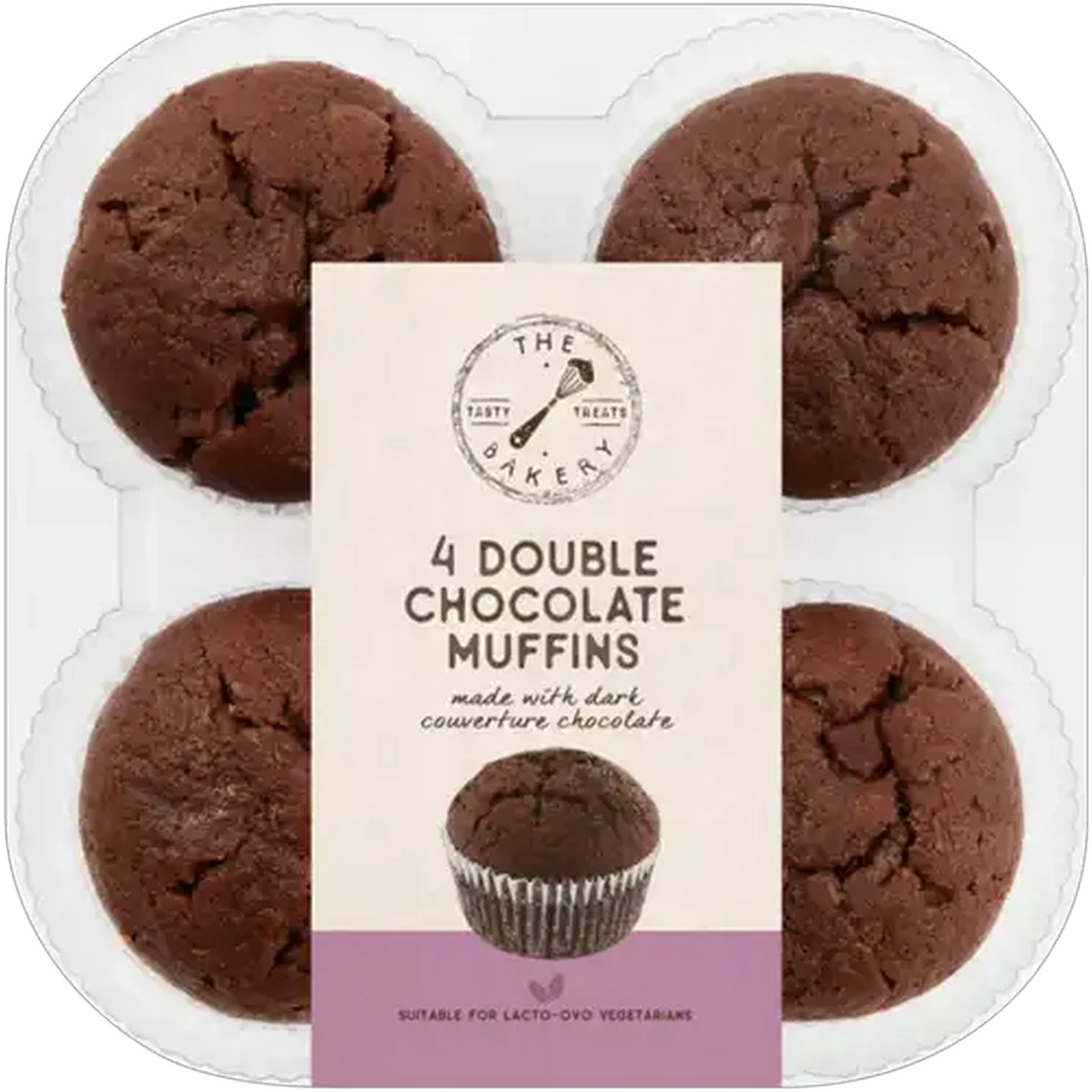Image of The Bakery Double Chocolate Muffins 4 Pack