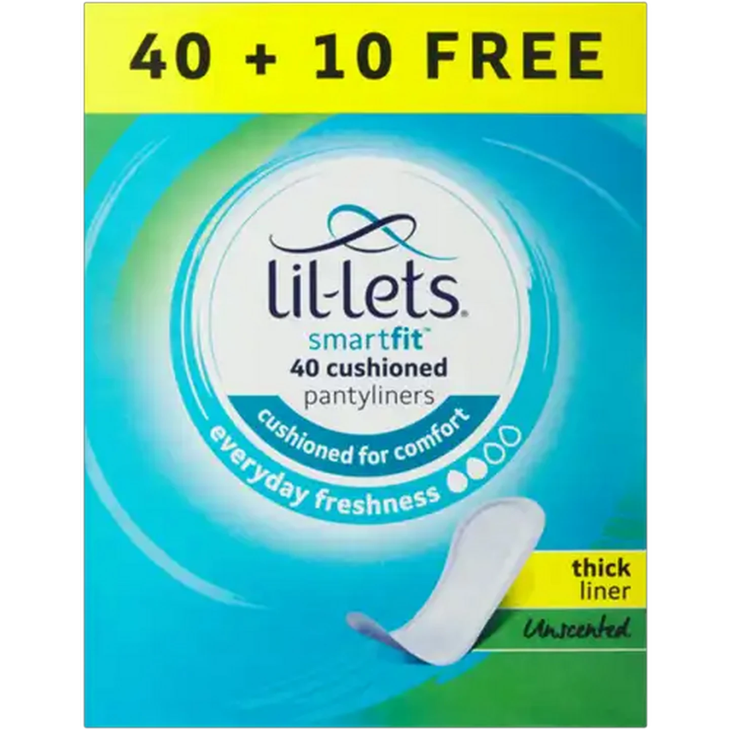 Image of Lil-Lets SmartFit Thick Unscented Pantyliners 50 Pack
